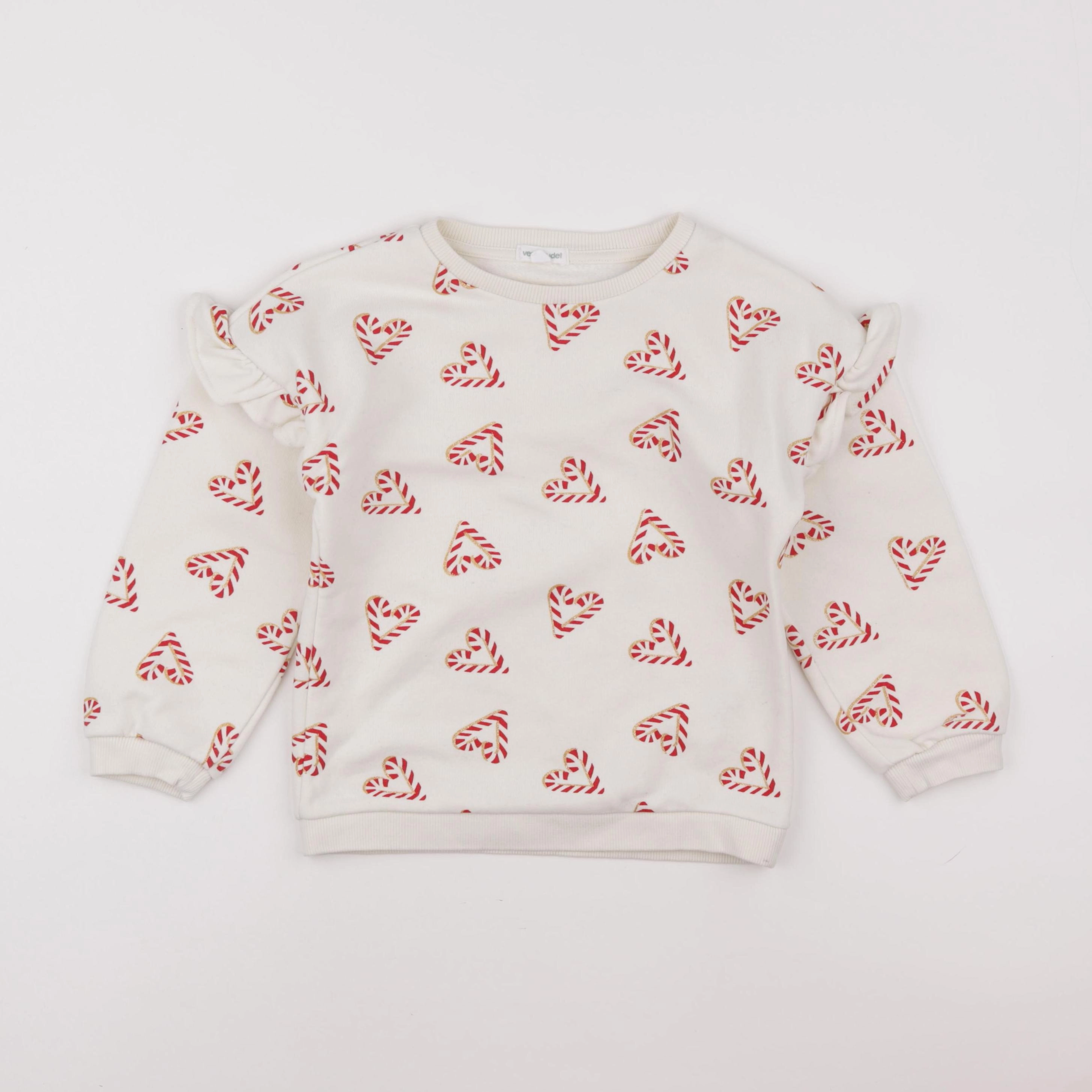 Vertbaudet - sweat beige - 6 ans