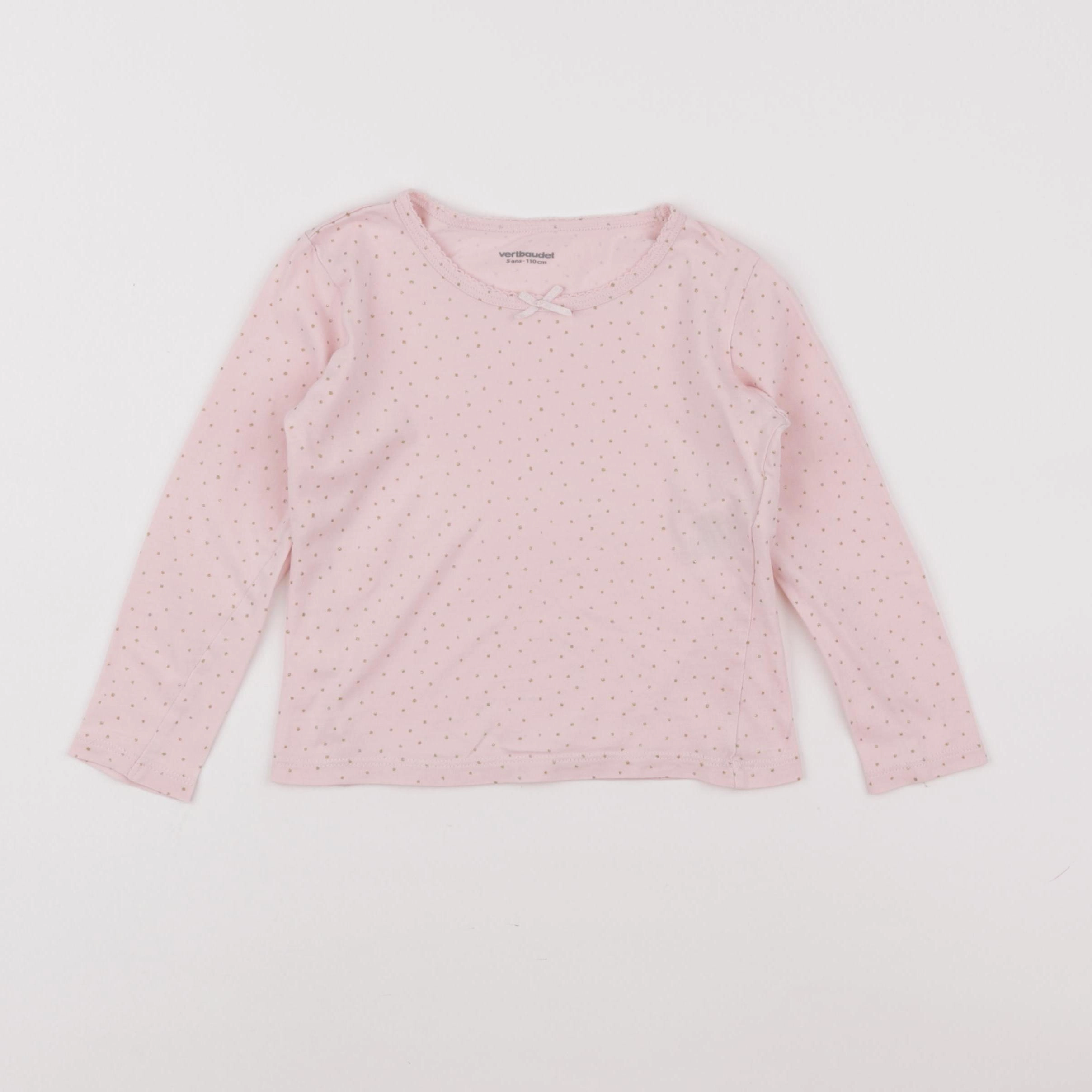 Vertbaudet - maillot de corps rose - 5 ans