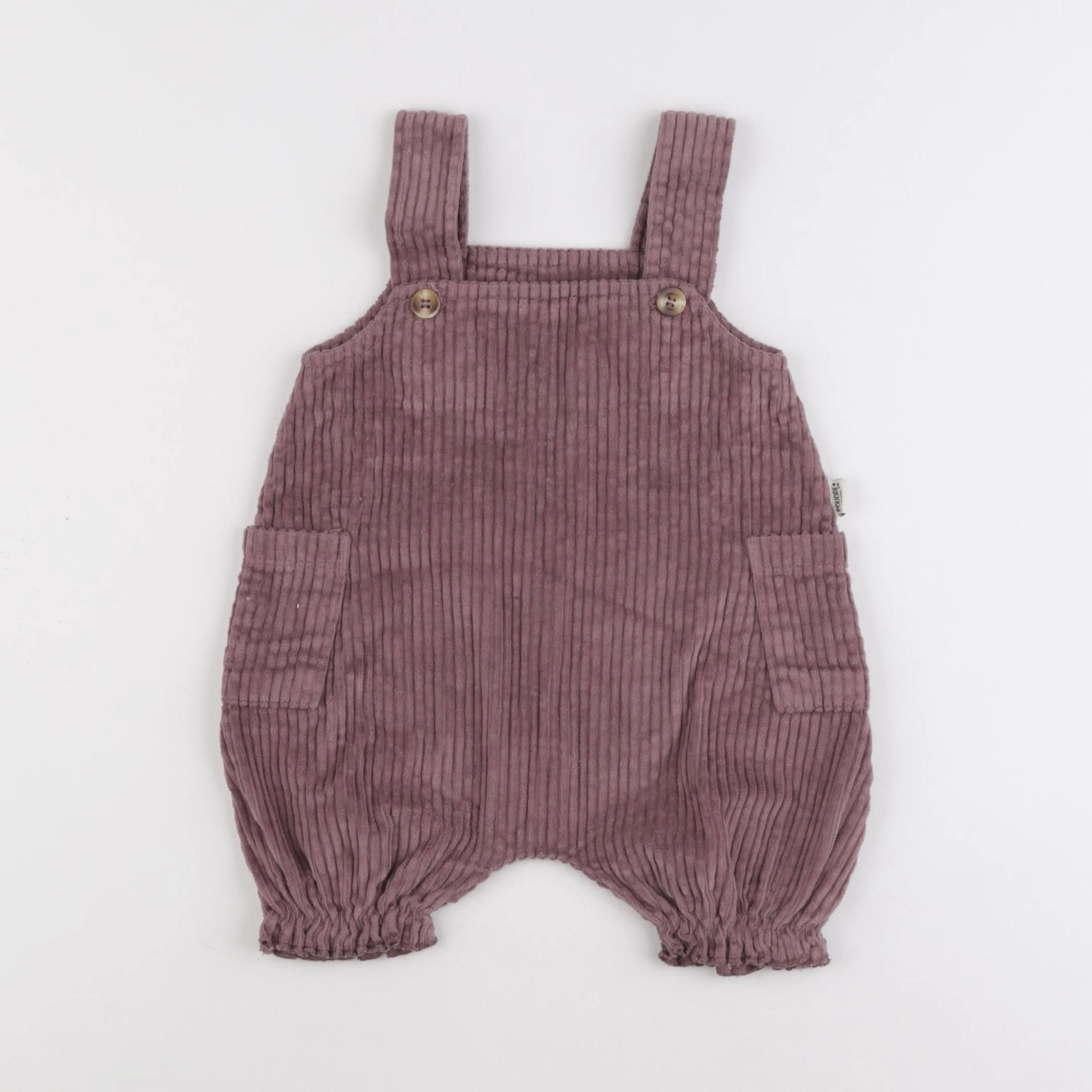 Poudre Organic - salopette violet - 1/3 mois
