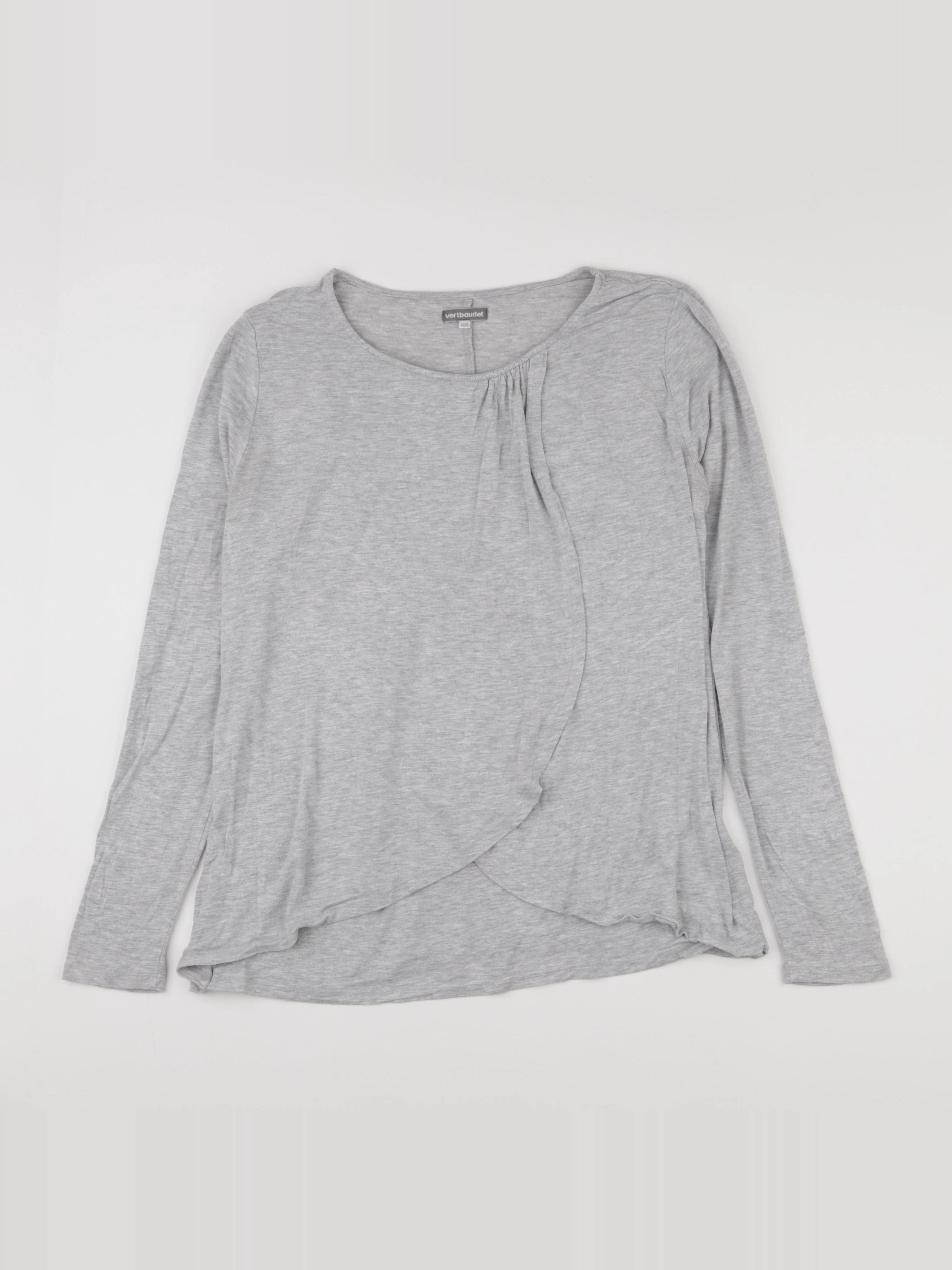 Vertbaudet - tee-shirt grossesse gris - 38 à 40