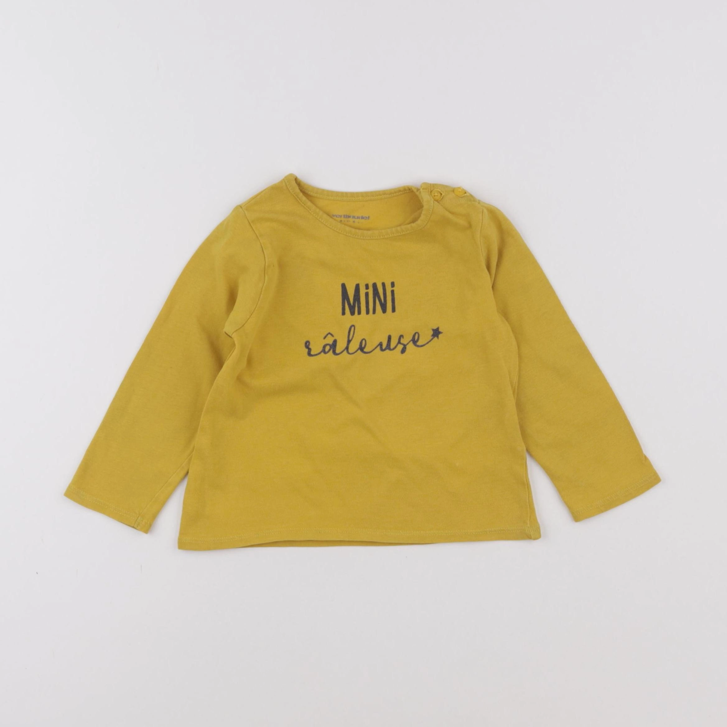 Vertbaudet - tee-shirt jaune - 18 mois