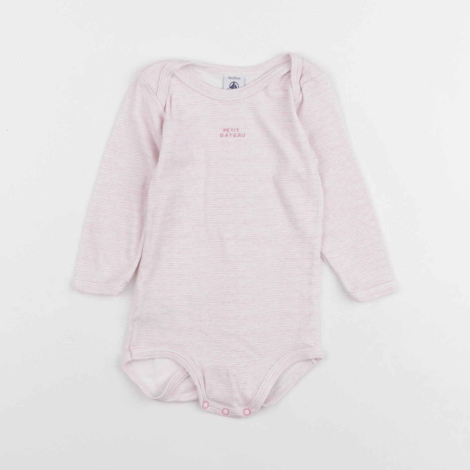 Petit Bateau - body rose - 18 mois