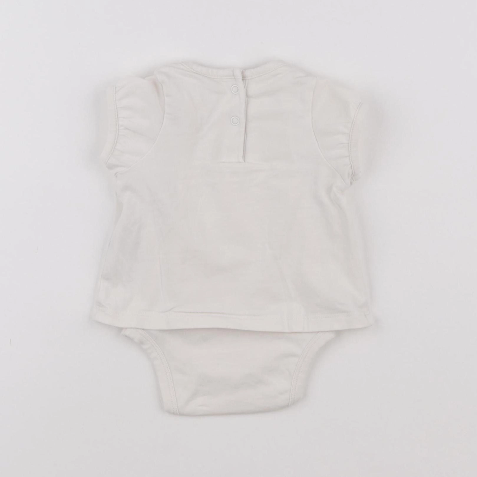 Vertbaudet - body tee-shirt beige - 1 mois