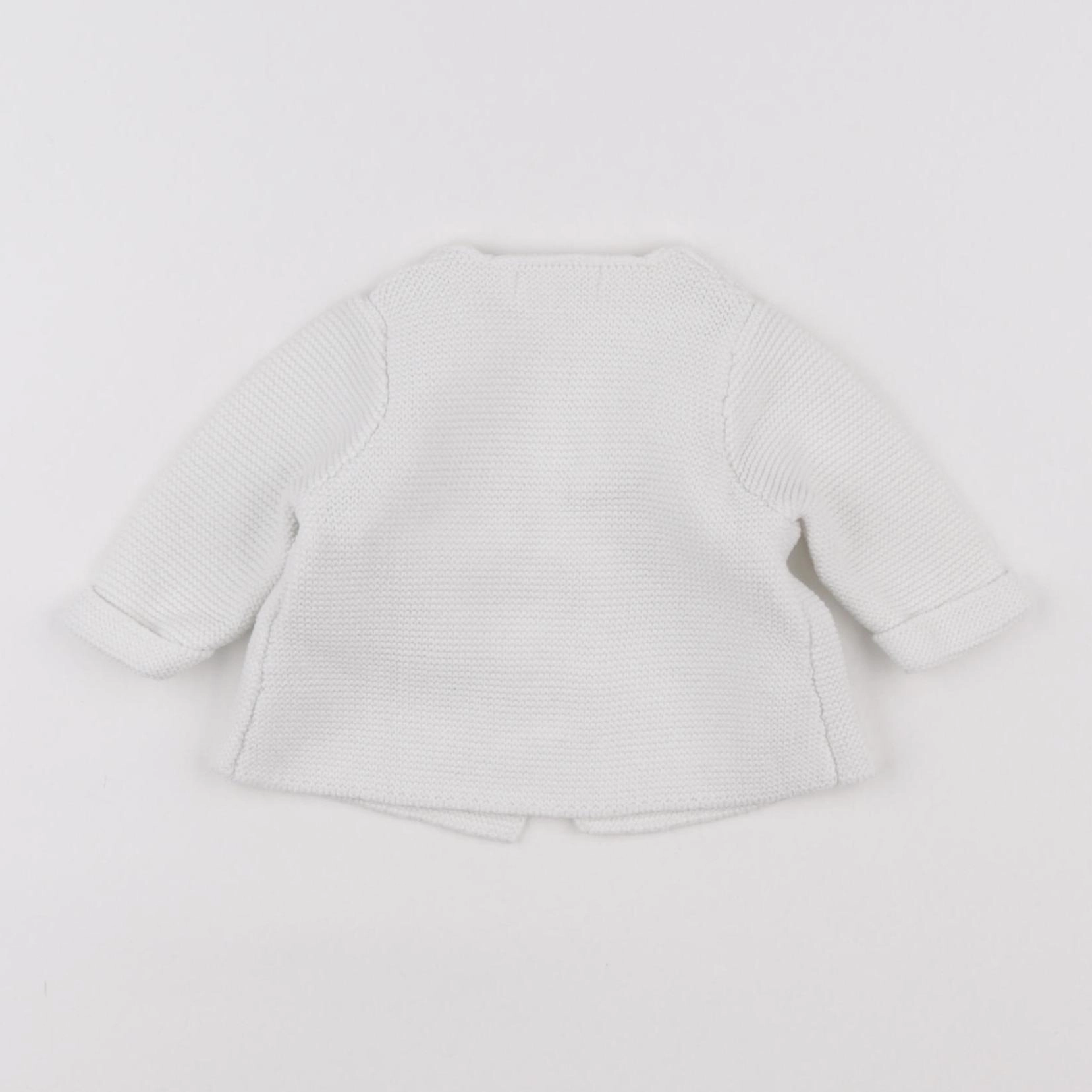 Vertbaudet - gilet blanc - 1 mois