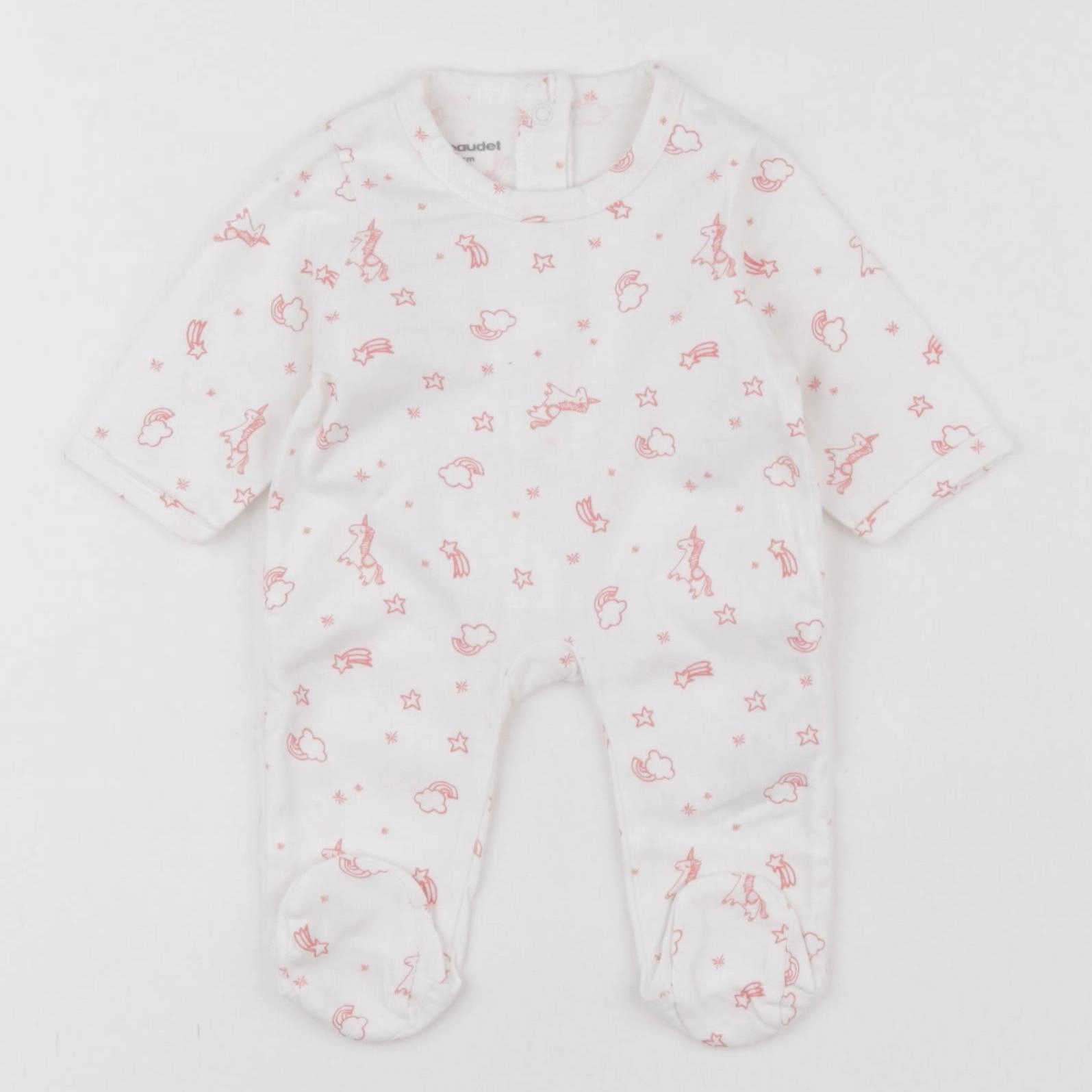 Vertbaudet - pyjama coton blanc - 0 mois