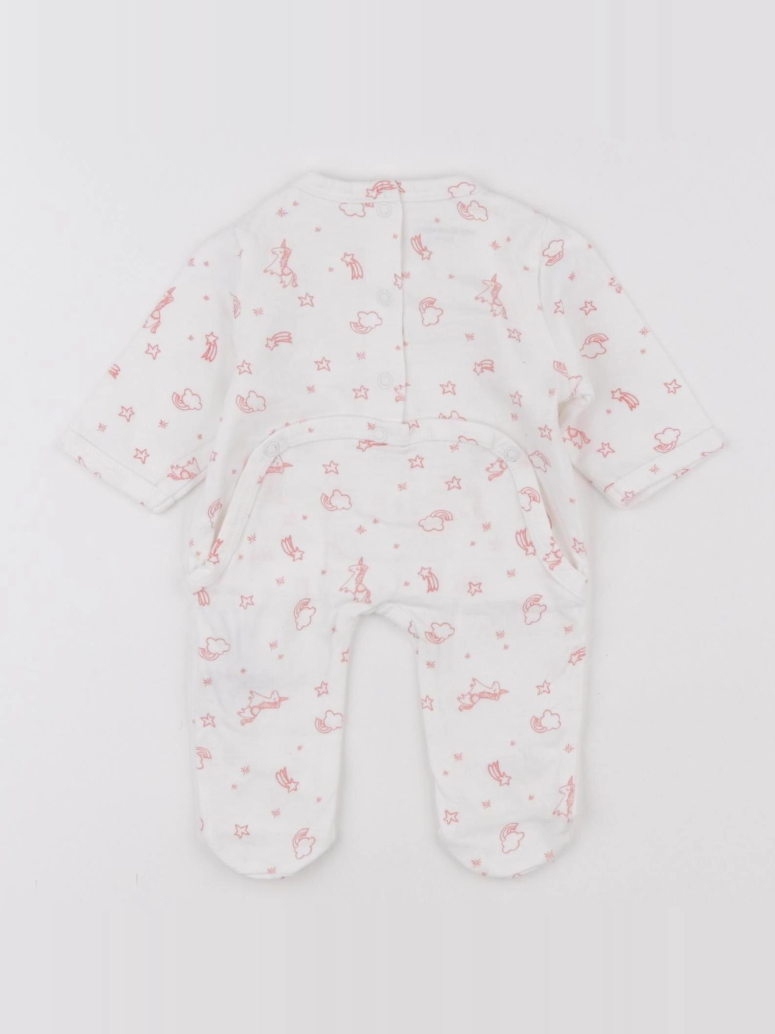 Vertbaudet - pyjama coton blanc - 0 mois