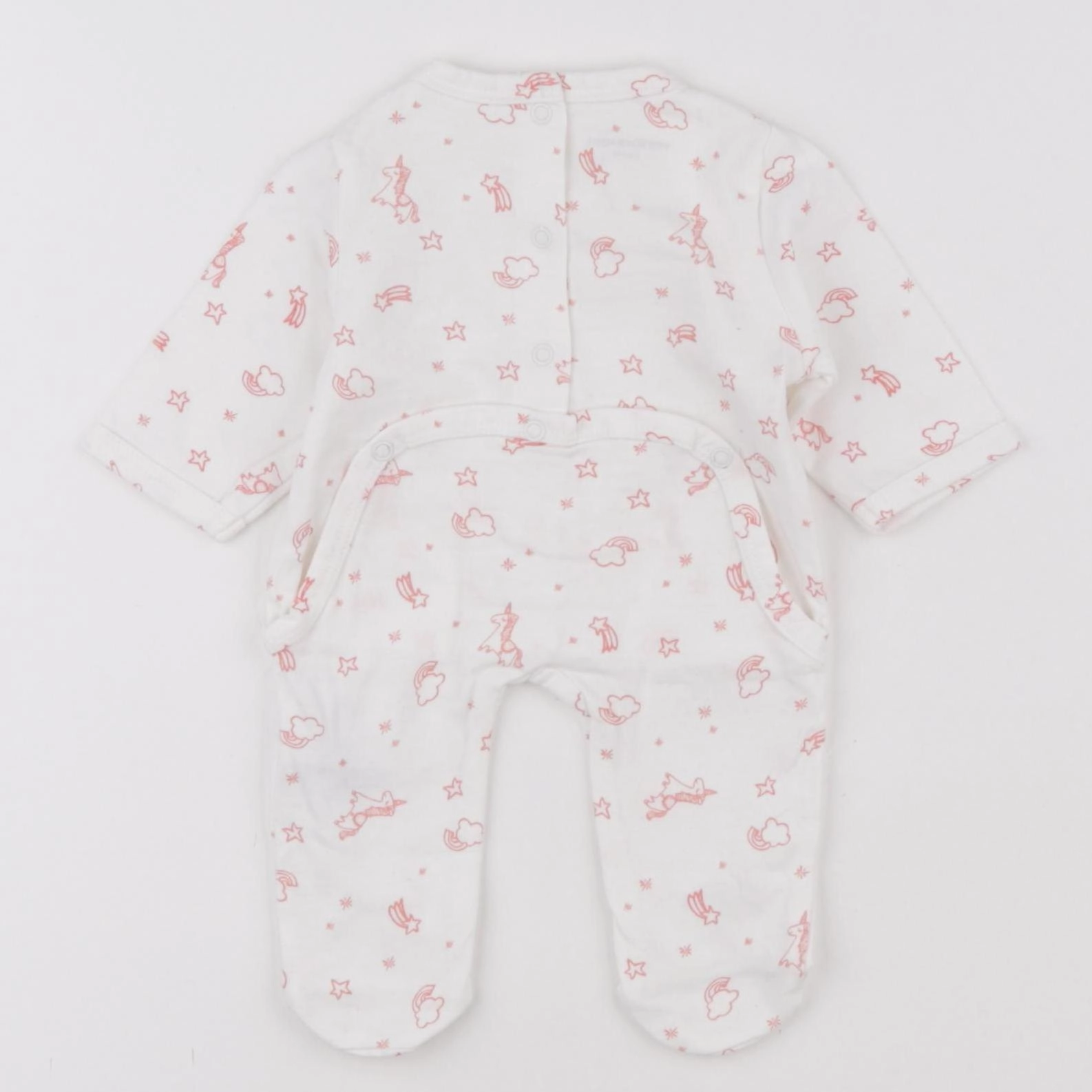 Vertbaudet - pyjama coton blanc - 0 mois