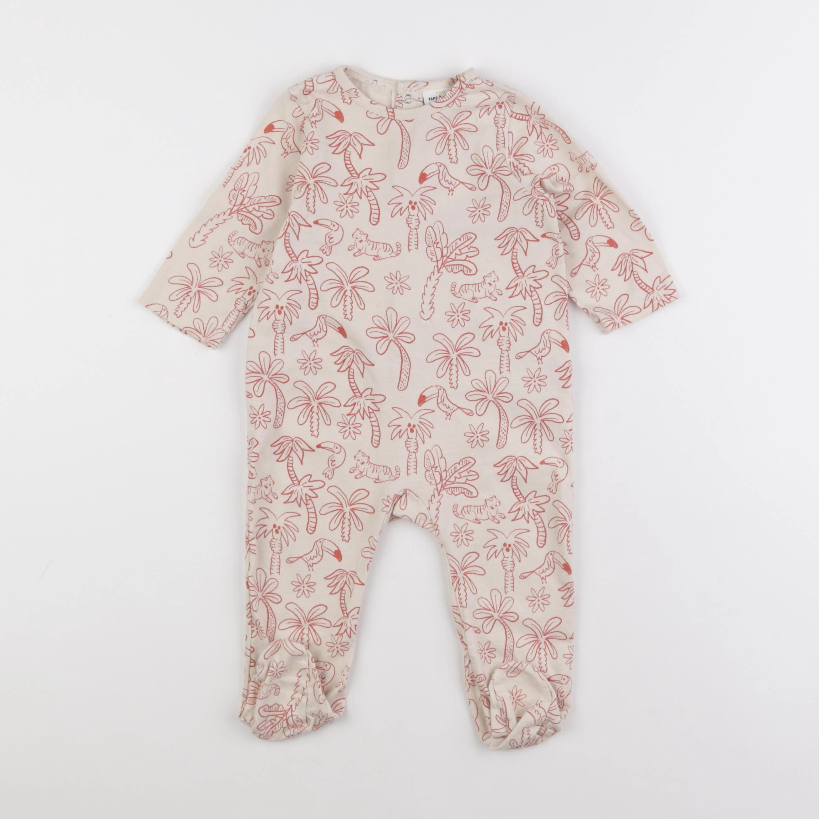 Tape à l'oeil - pyjama coton beige - 12 mois