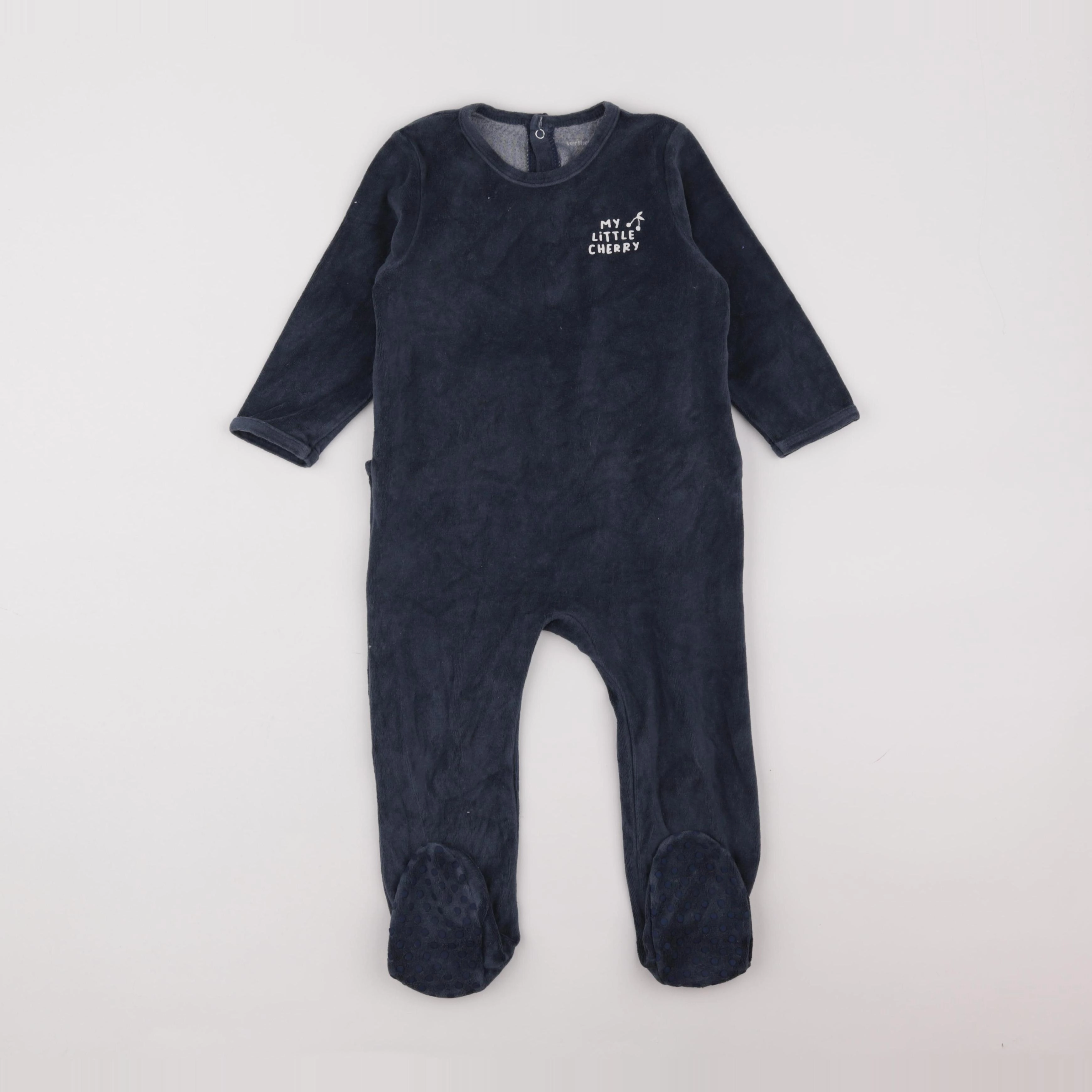 Vertbaudet - pyjama velours bleu - 2 ans