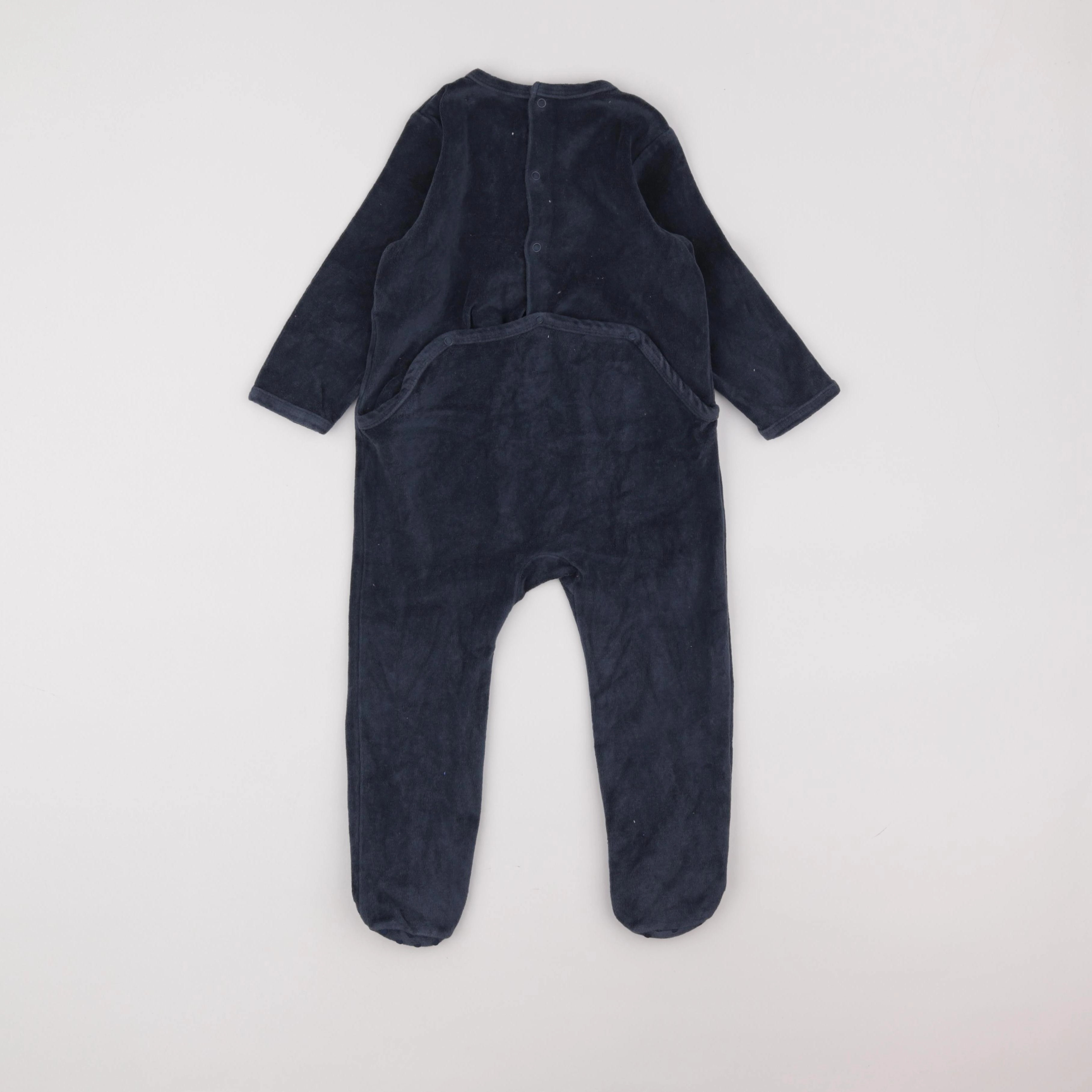 Vertbaudet - pyjama velours bleu - 2 ans
