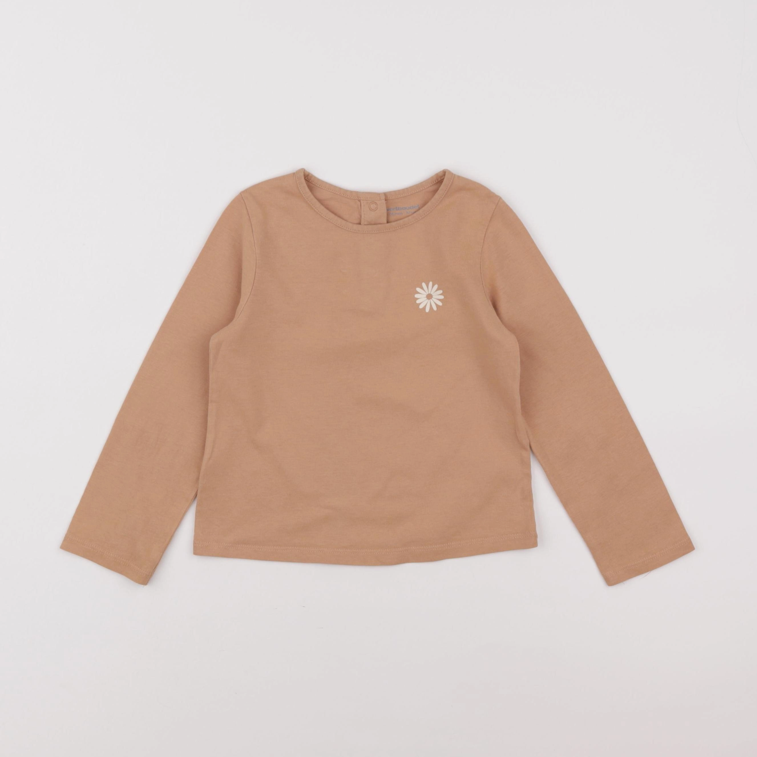 Vertbaudet - tee-shirt beige - 36 mois