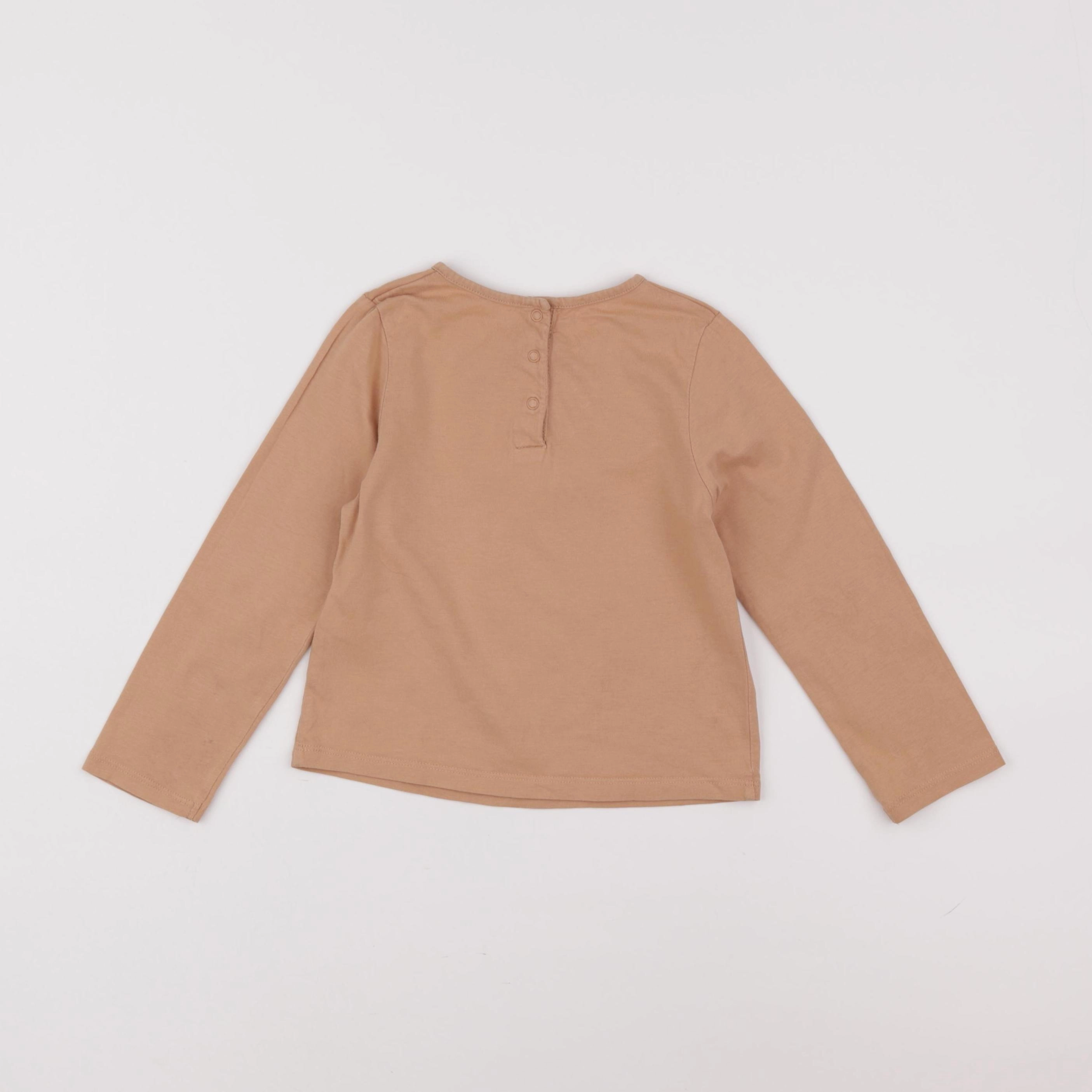 Vertbaudet - tee-shirt beige - 36 mois