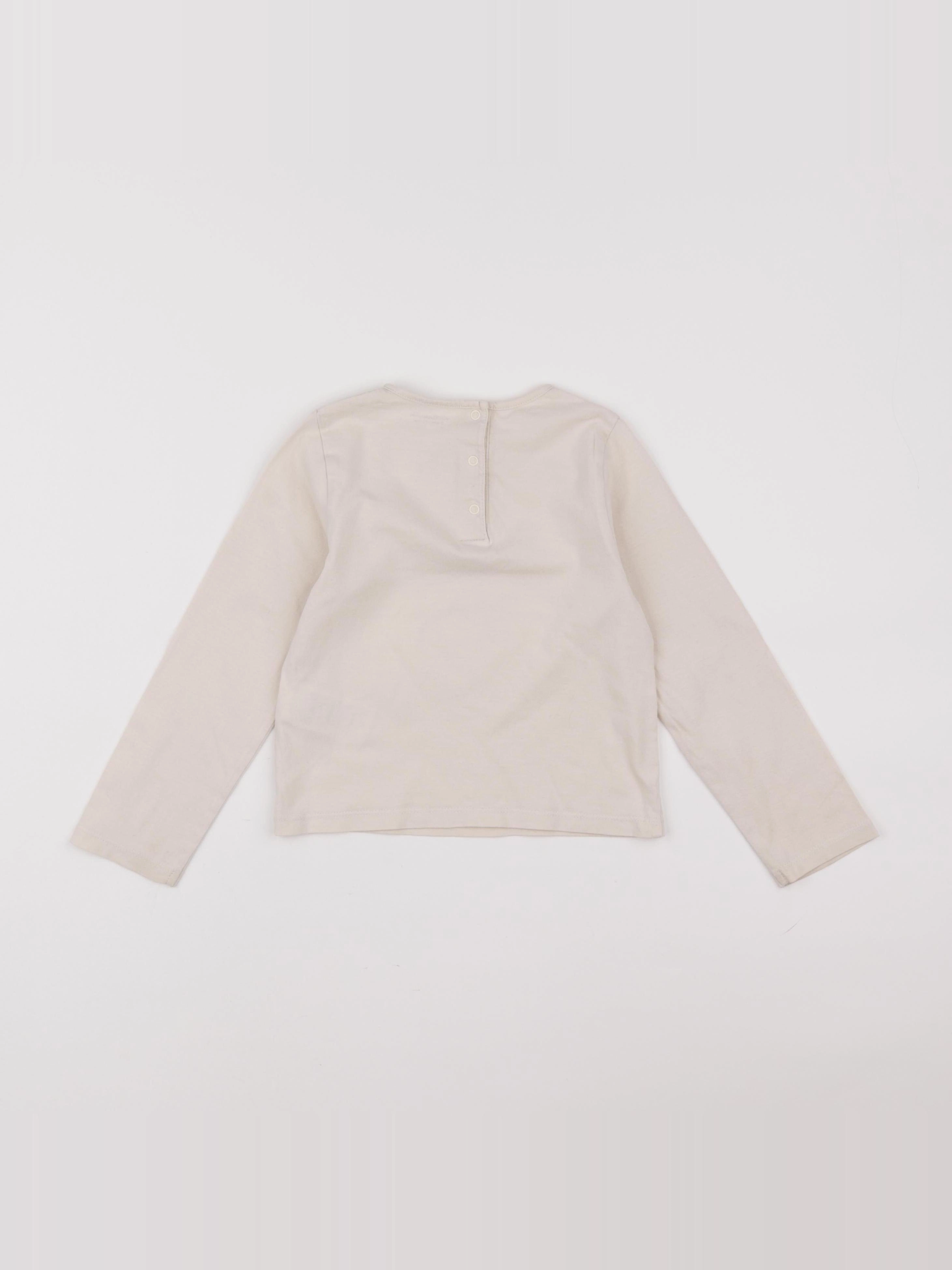 Vertbaudet - tee-shirt beige - 36 mois