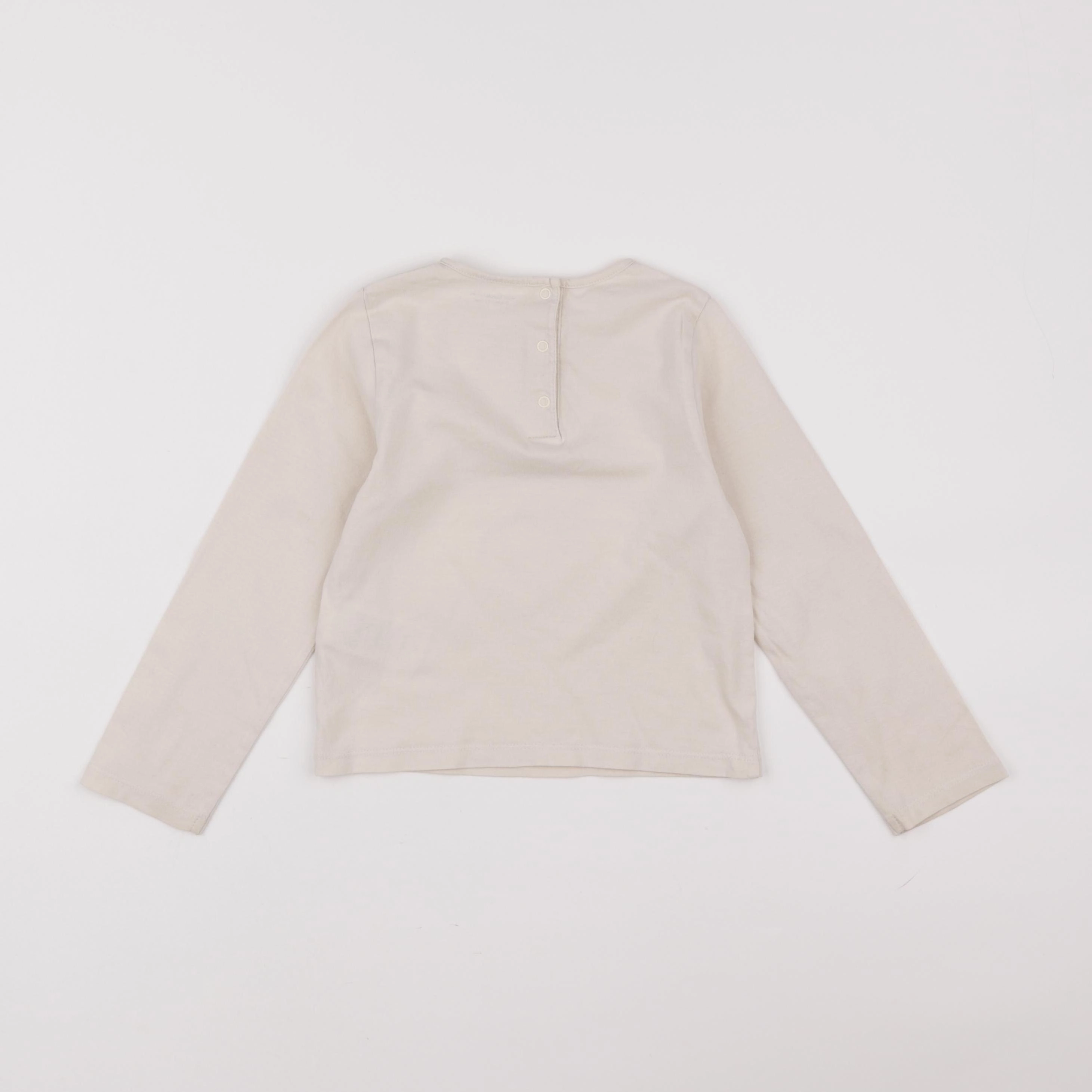 Vertbaudet - tee-shirt beige - 36 mois