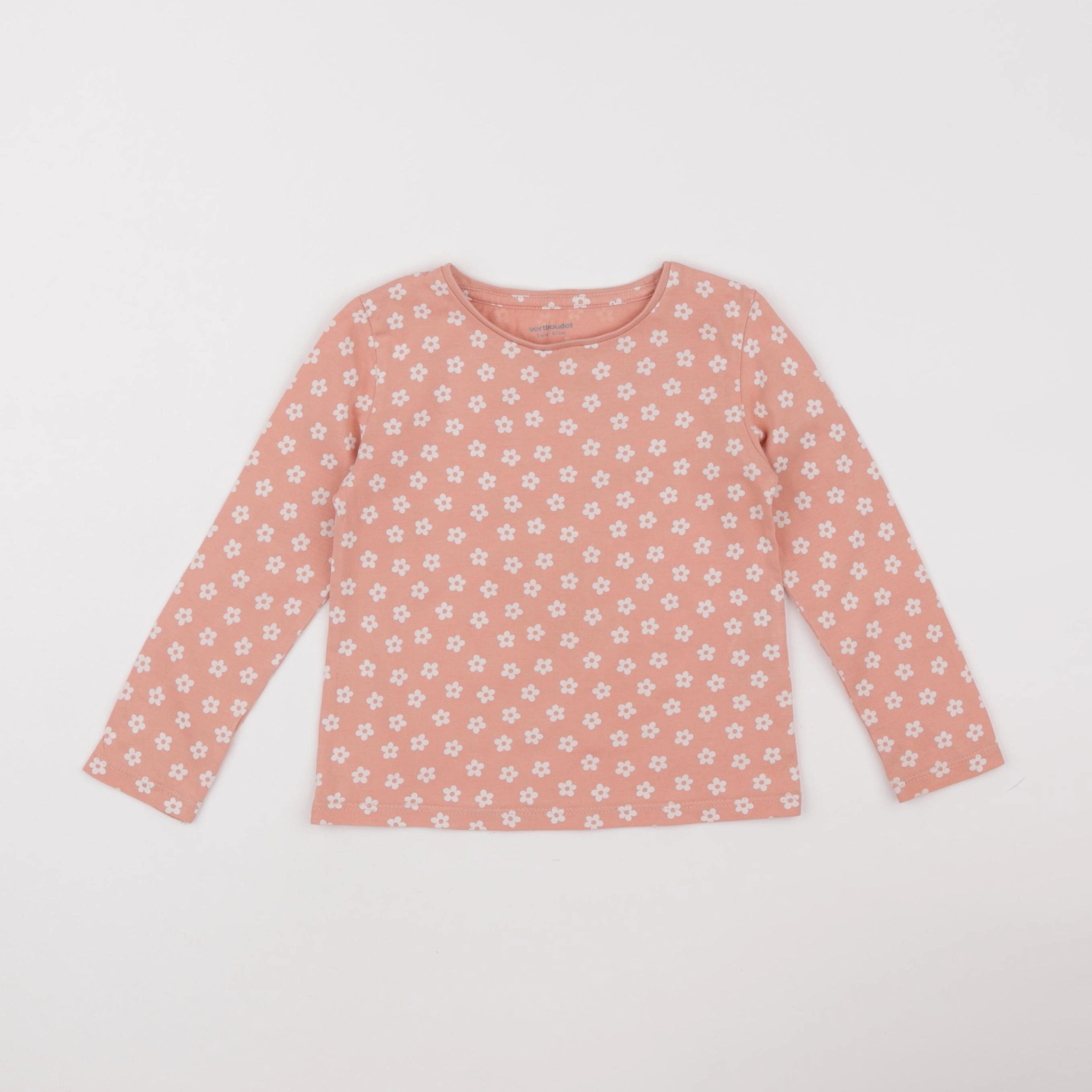 Vertbaudet - tee-shirt rose - 3 ans