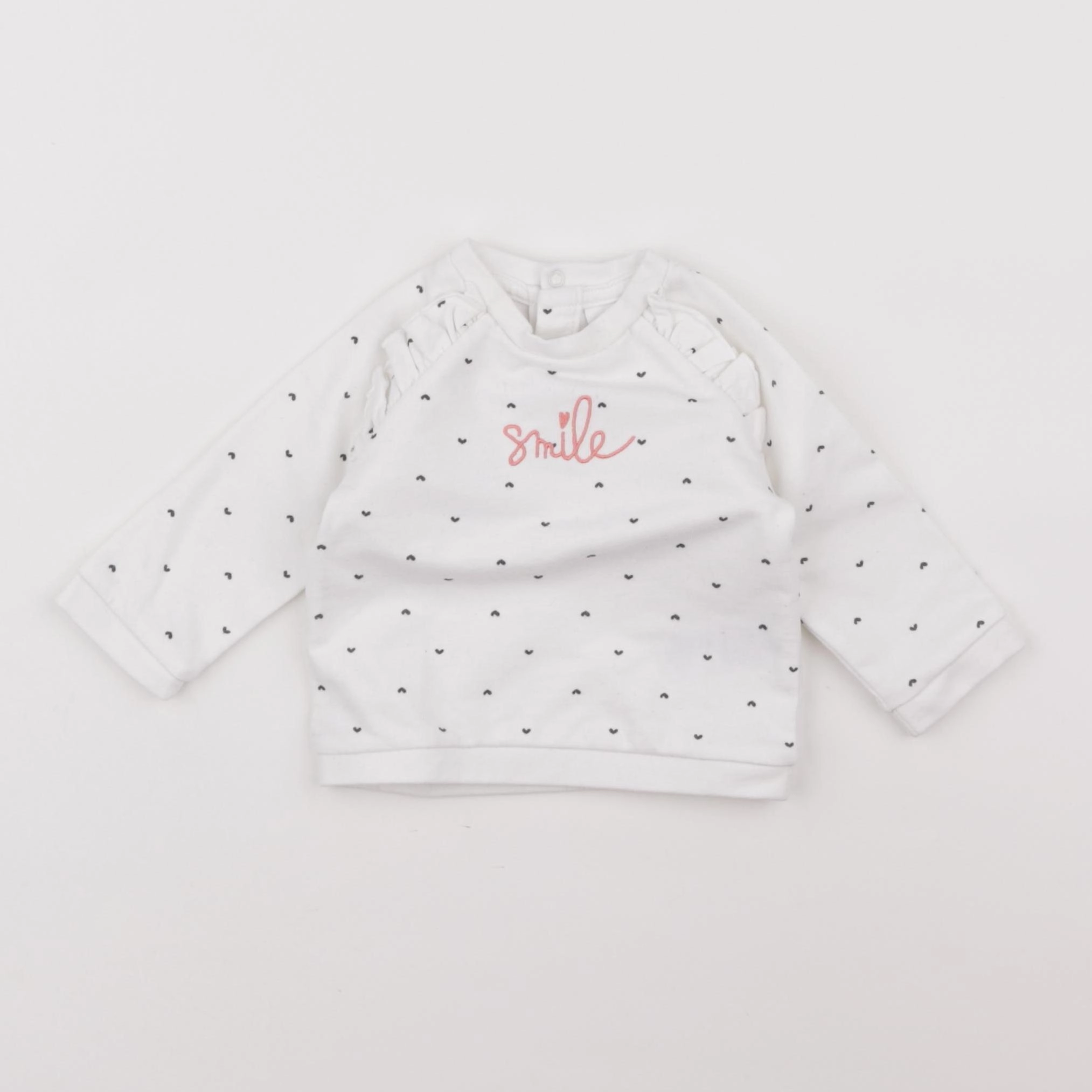 Vertbaudet - sweat blanc - 3 mois