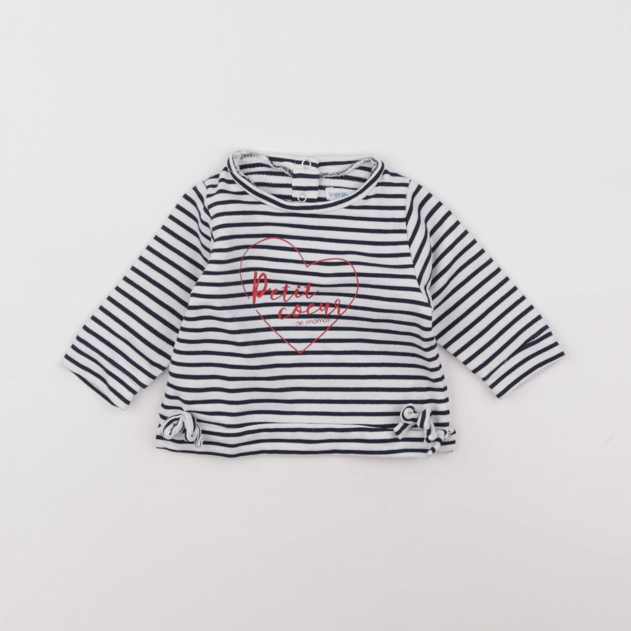 Vertbaudet - tee-shirt bleu - 3 mois