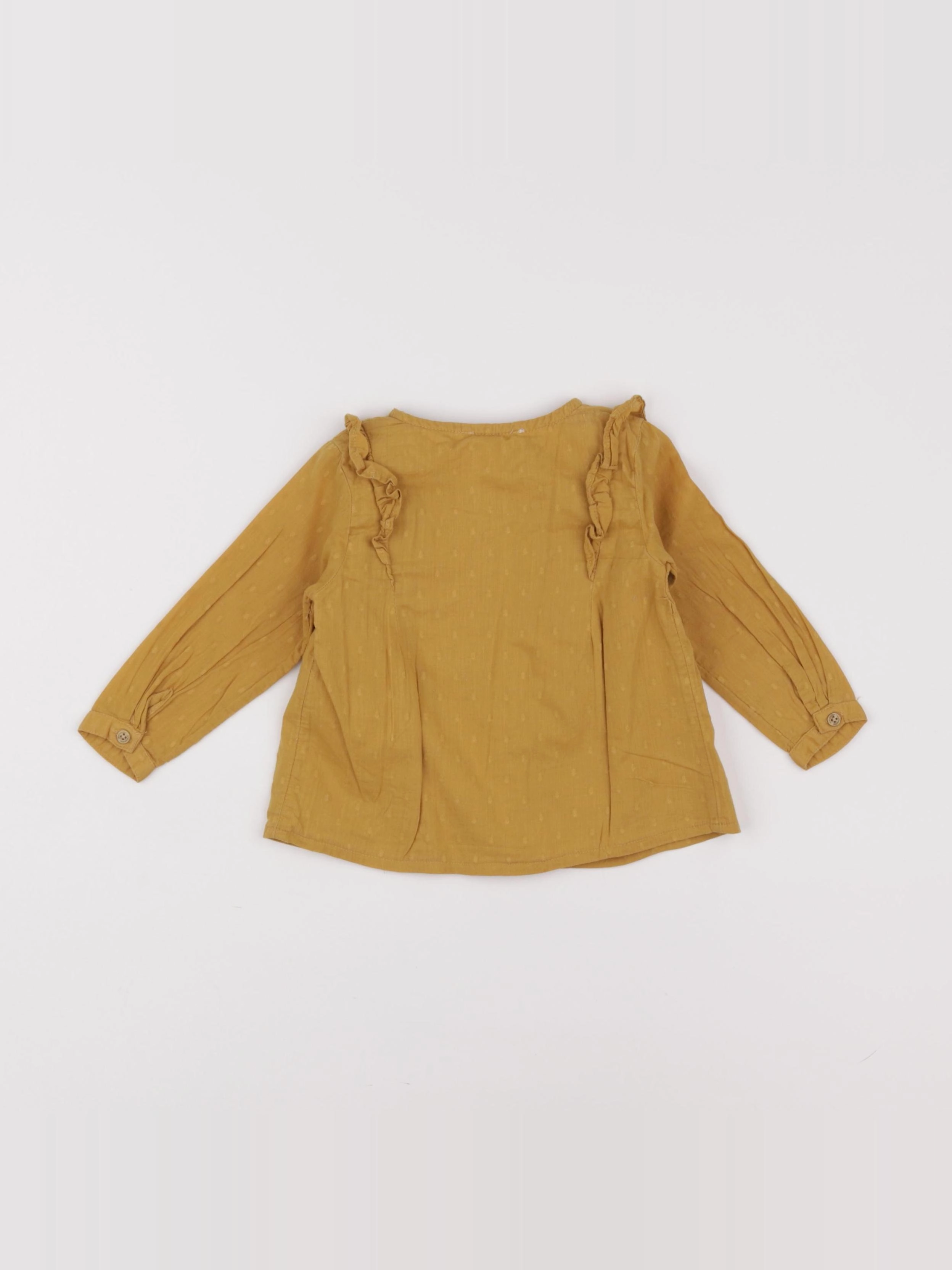 Vertbaudet - blouse jaune - 9 mois