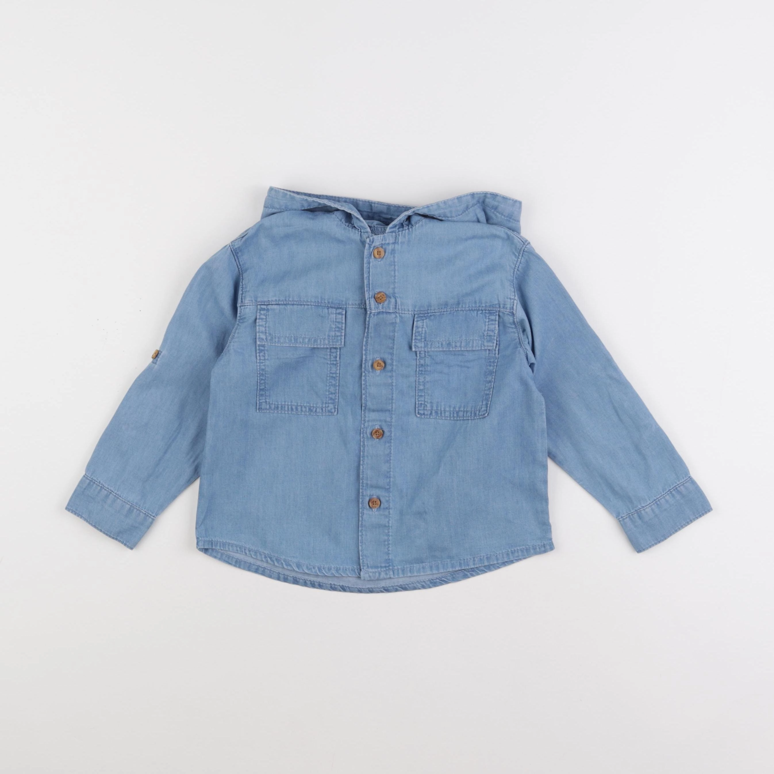 Vertbaudet - chemise bleu - 3 ans