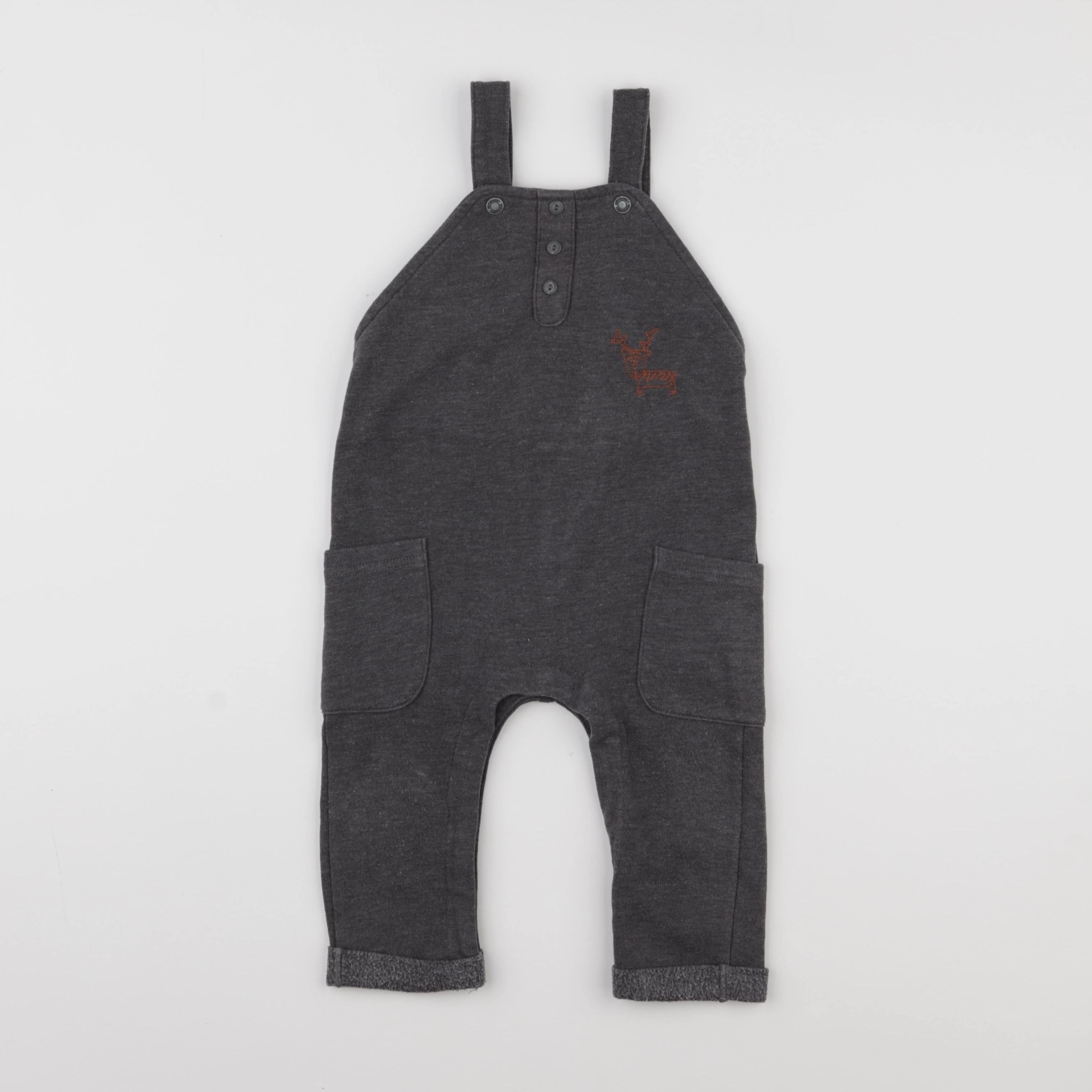 Vertbaudet - salopette doublé gris - 18 mois