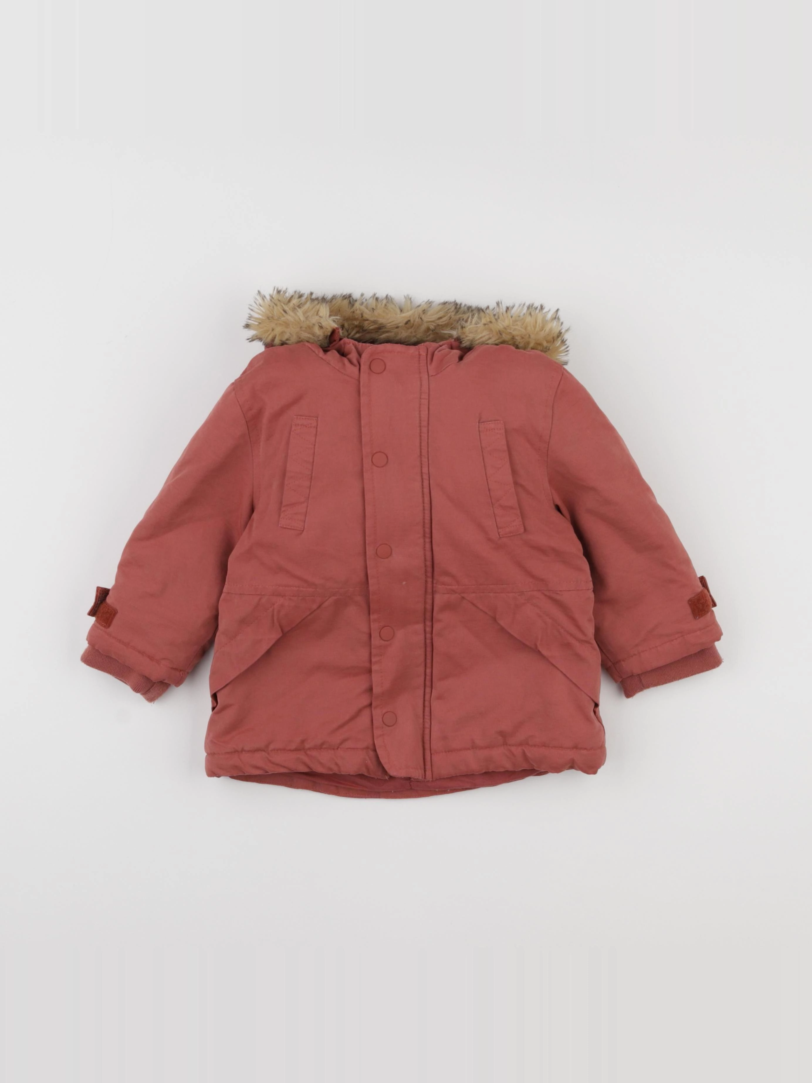 Vertbaudet - parka rouge - 18 mois