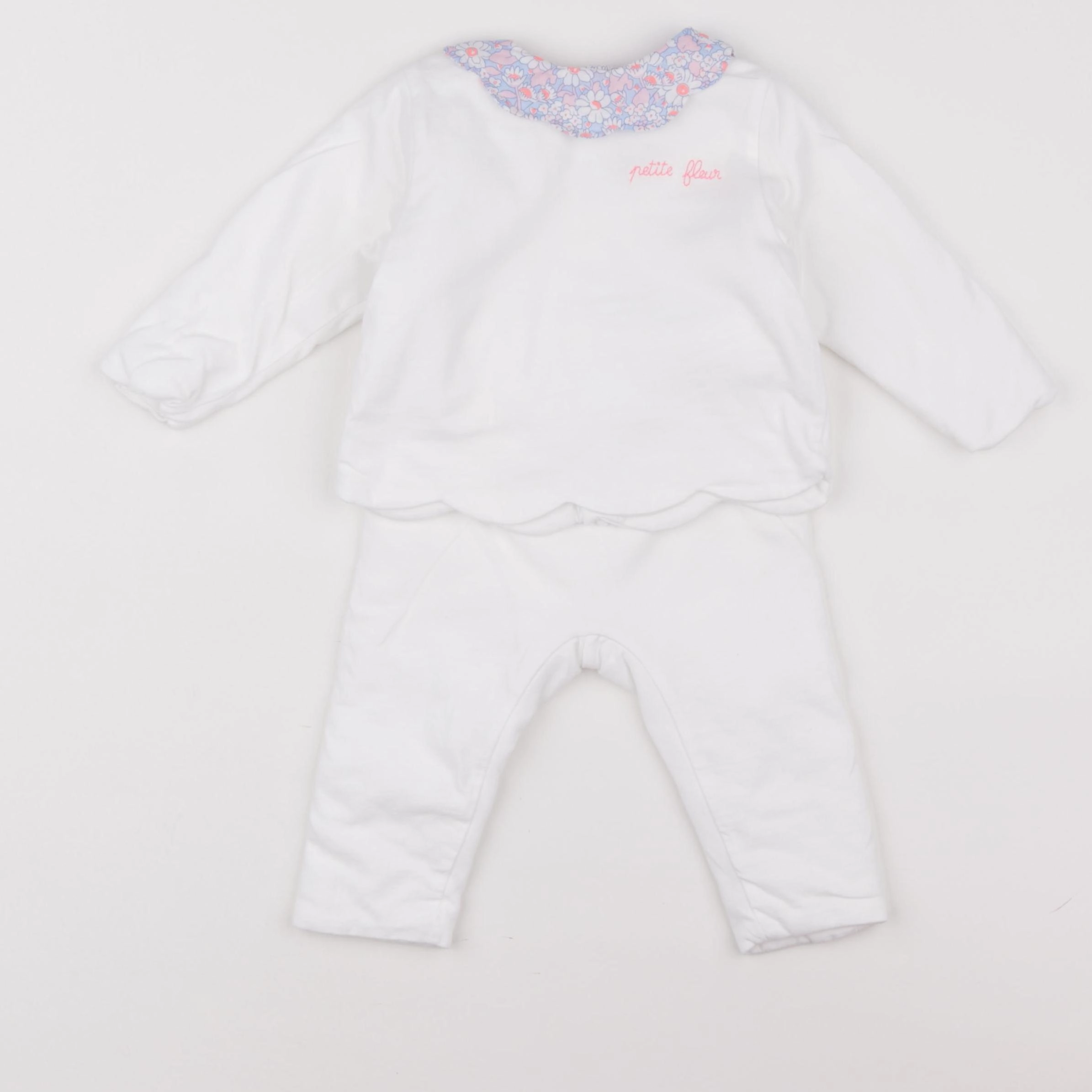Jacadi - ensemble blanc - 12 mois