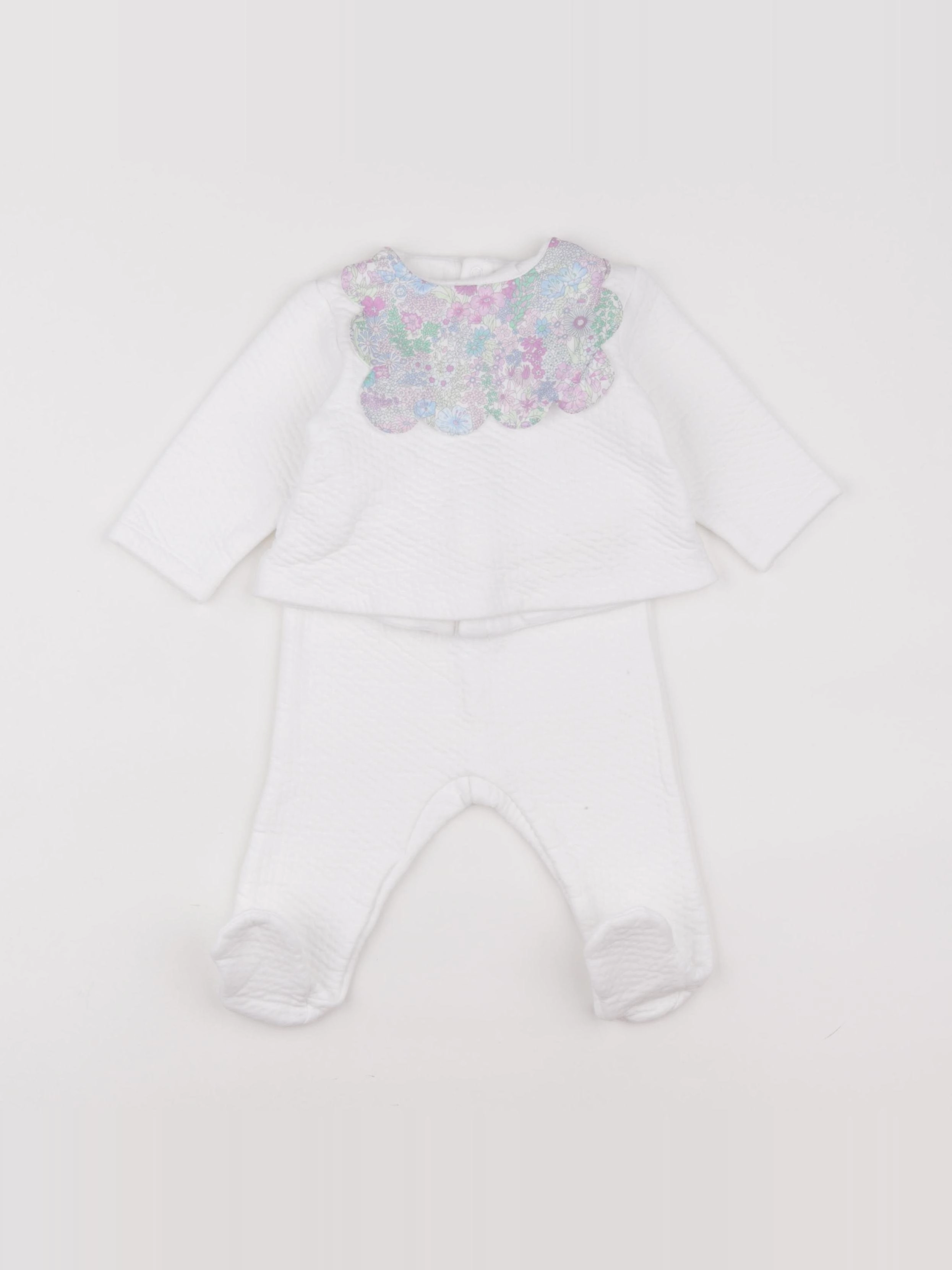 Jacadi - ensemble blanc - 12 mois