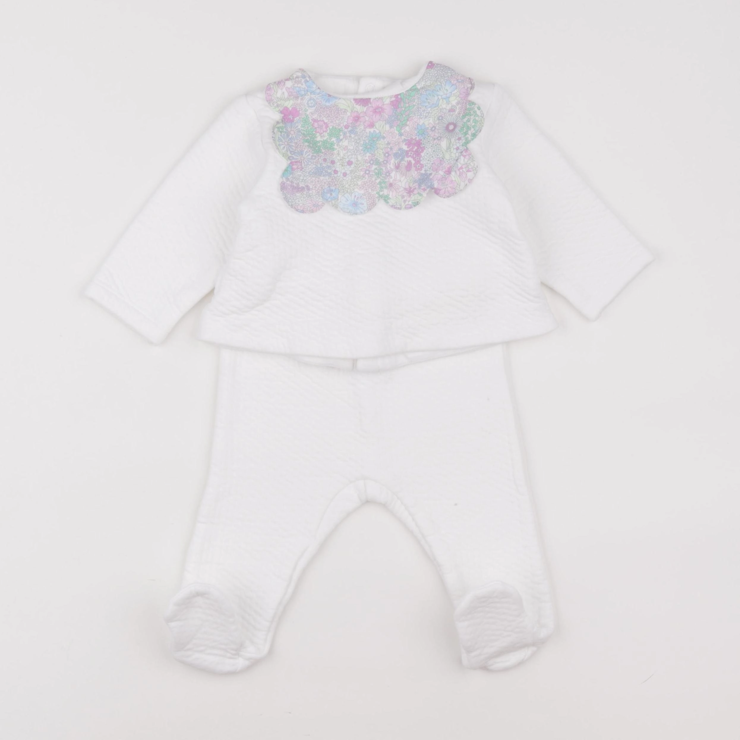 Jacadi - ensemble blanc - 12 mois
