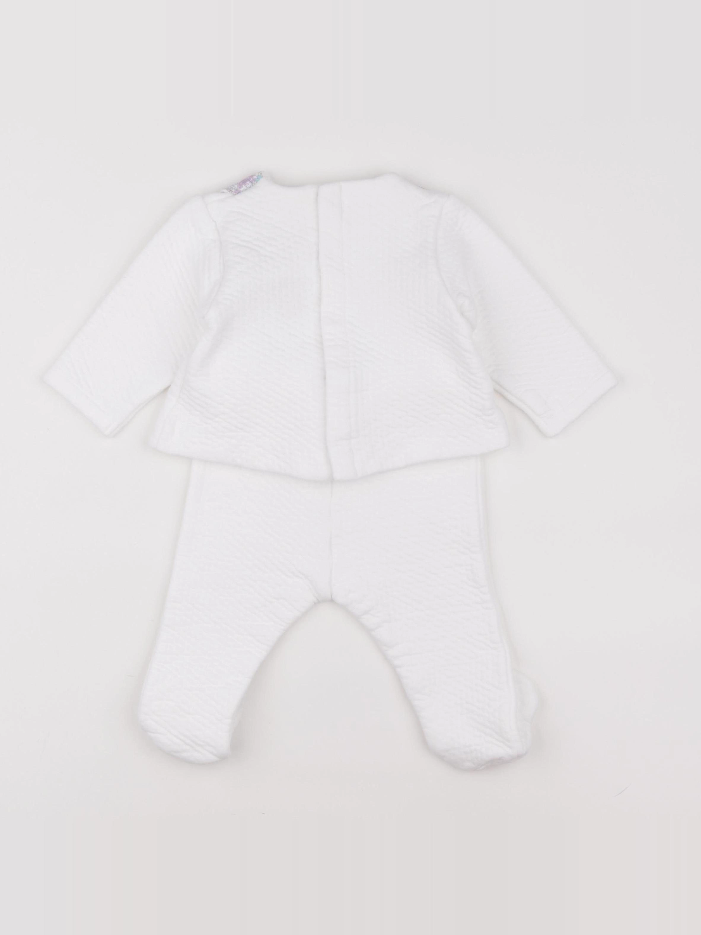 Jacadi - ensemble blanc - 12 mois