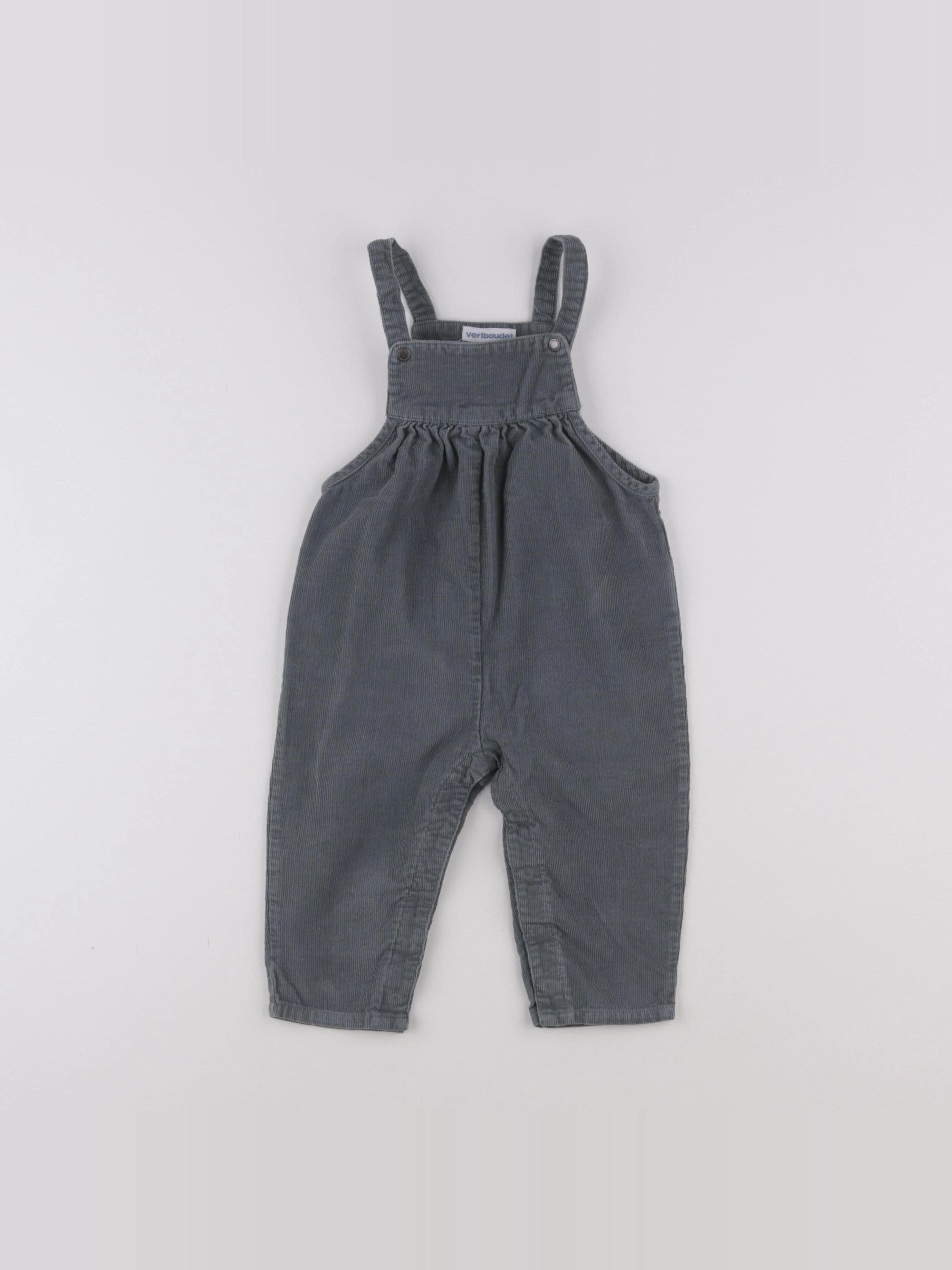 Vertbaudet - salopette gris - 18 mois