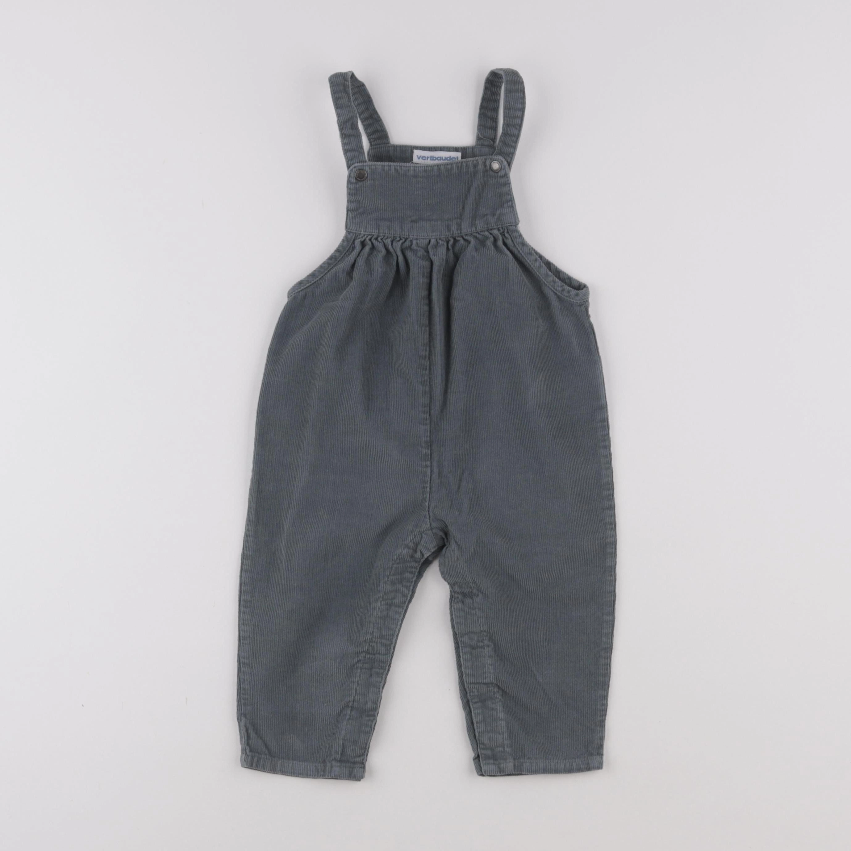 Vertbaudet - salopette gris - 18 mois