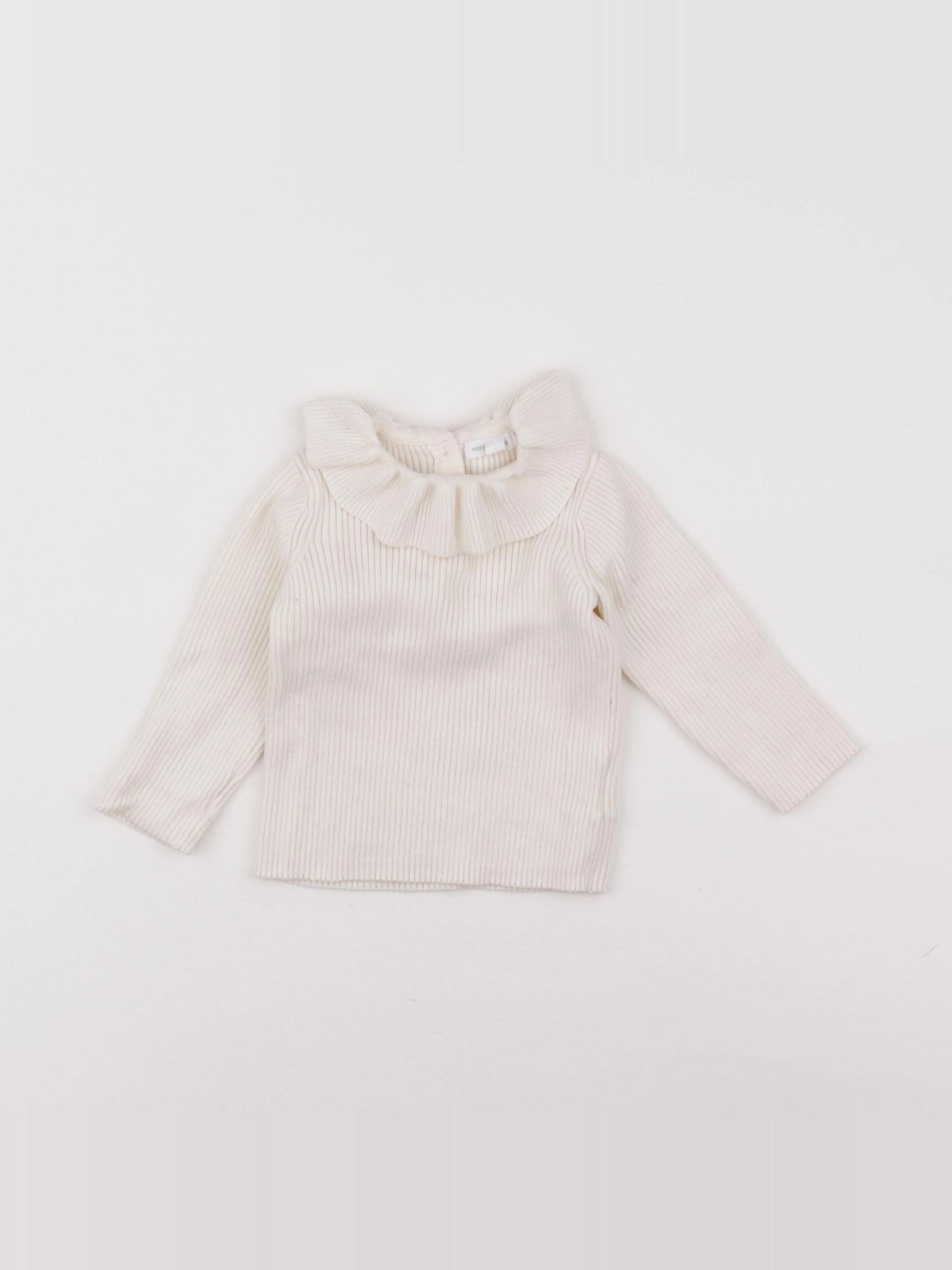 Vertbaudet - pull beige - 6 mois