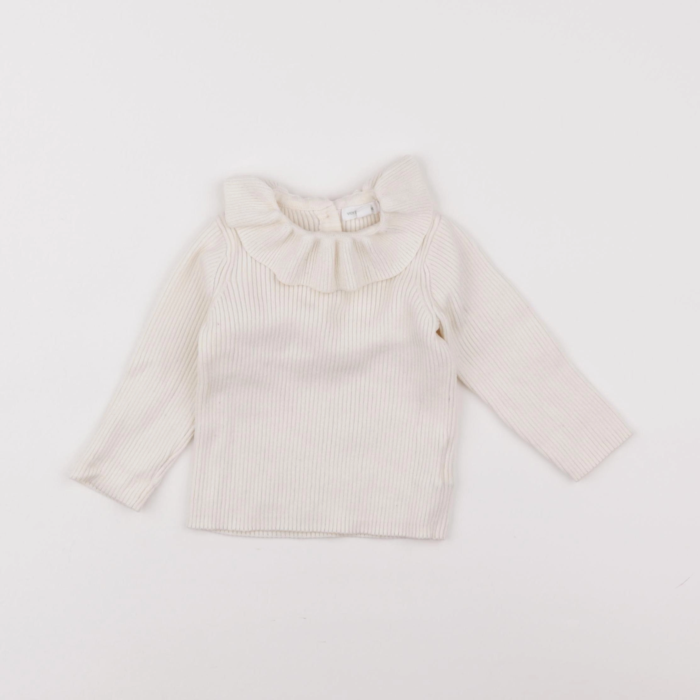 Vertbaudet - pull beige - 6 mois