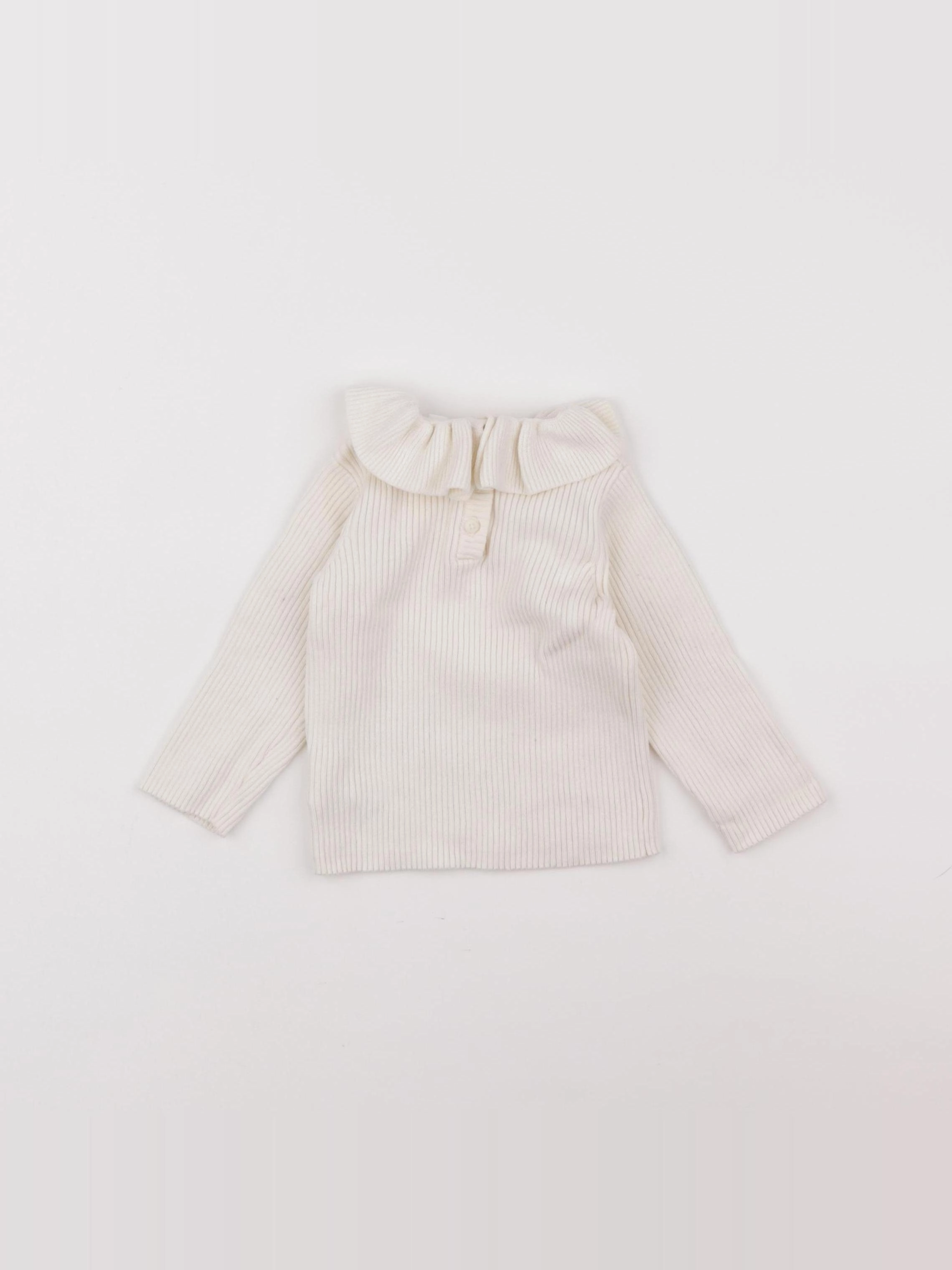 Vertbaudet - pull beige - 6 mois