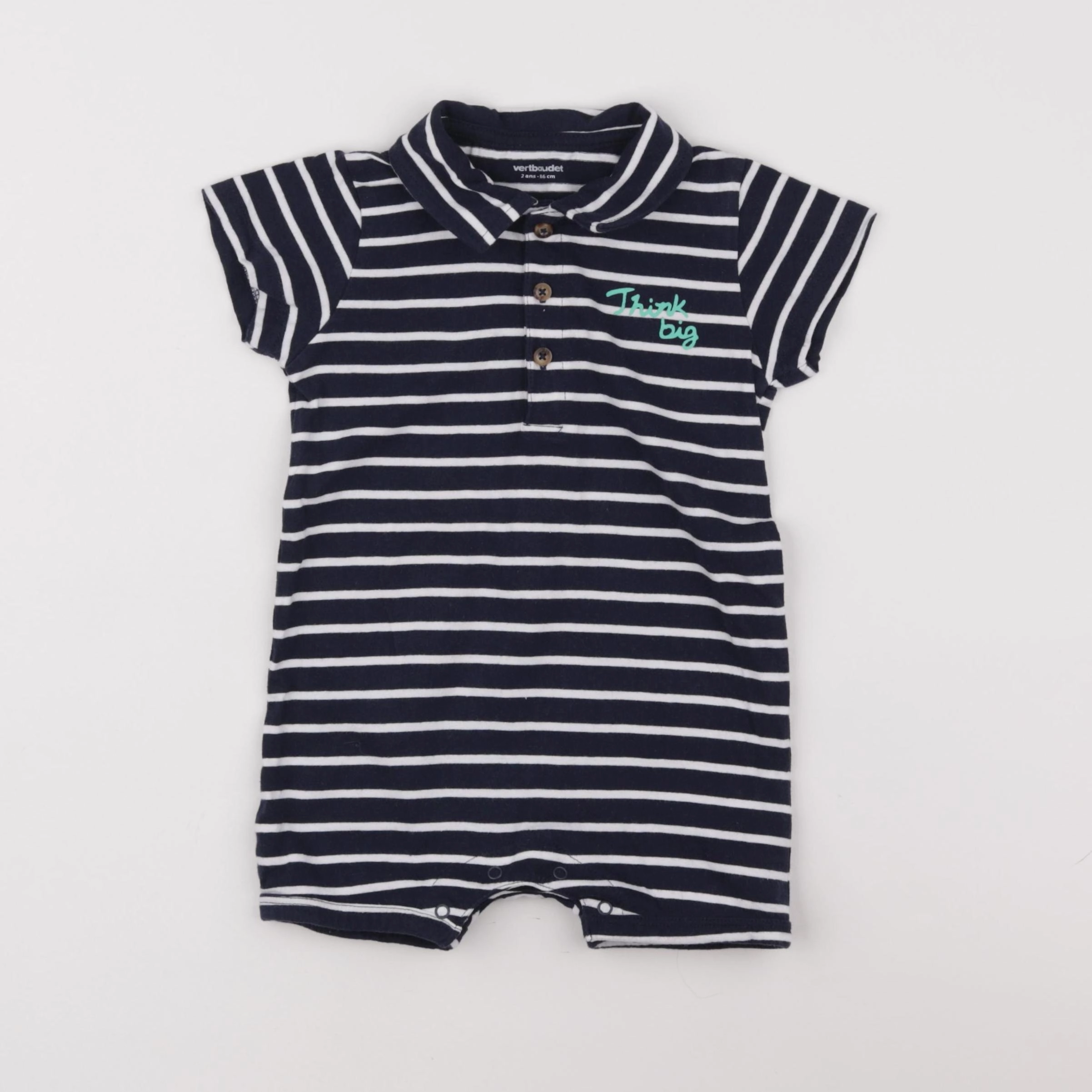 Vertbaudet - combinaison bleu - 2 ans
