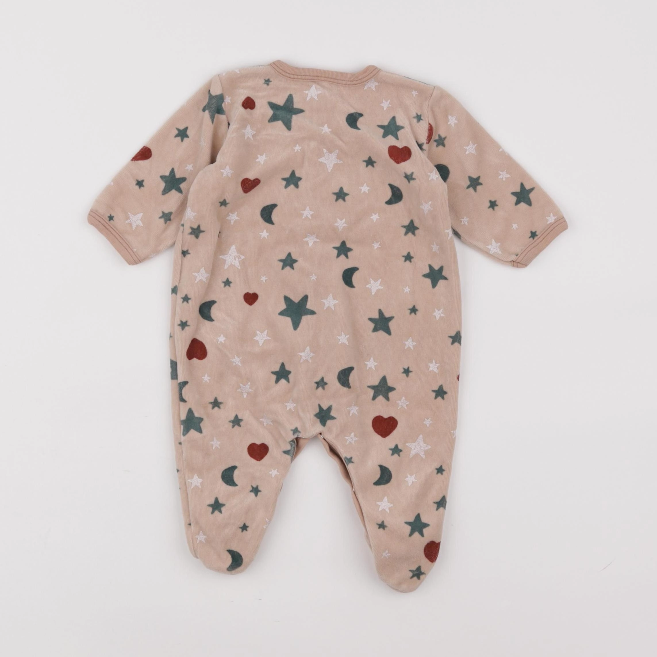 Petit Bateau - pyjama velours marron - 3 mois