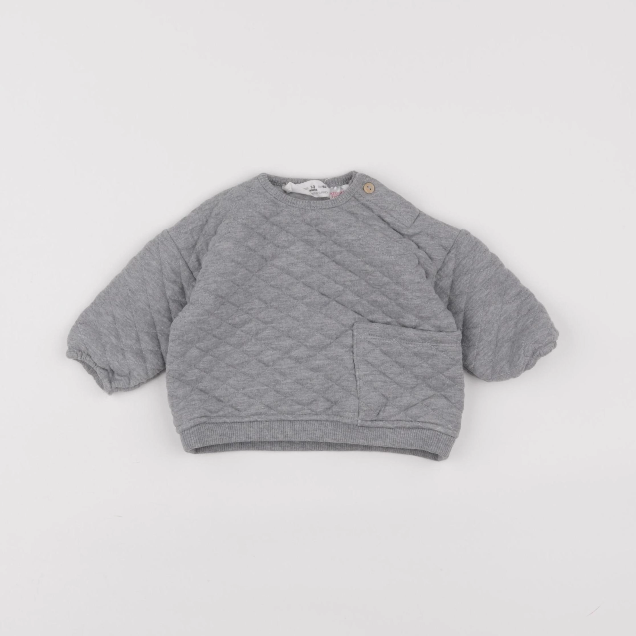 Zara - sweat gris - 1/3 mois