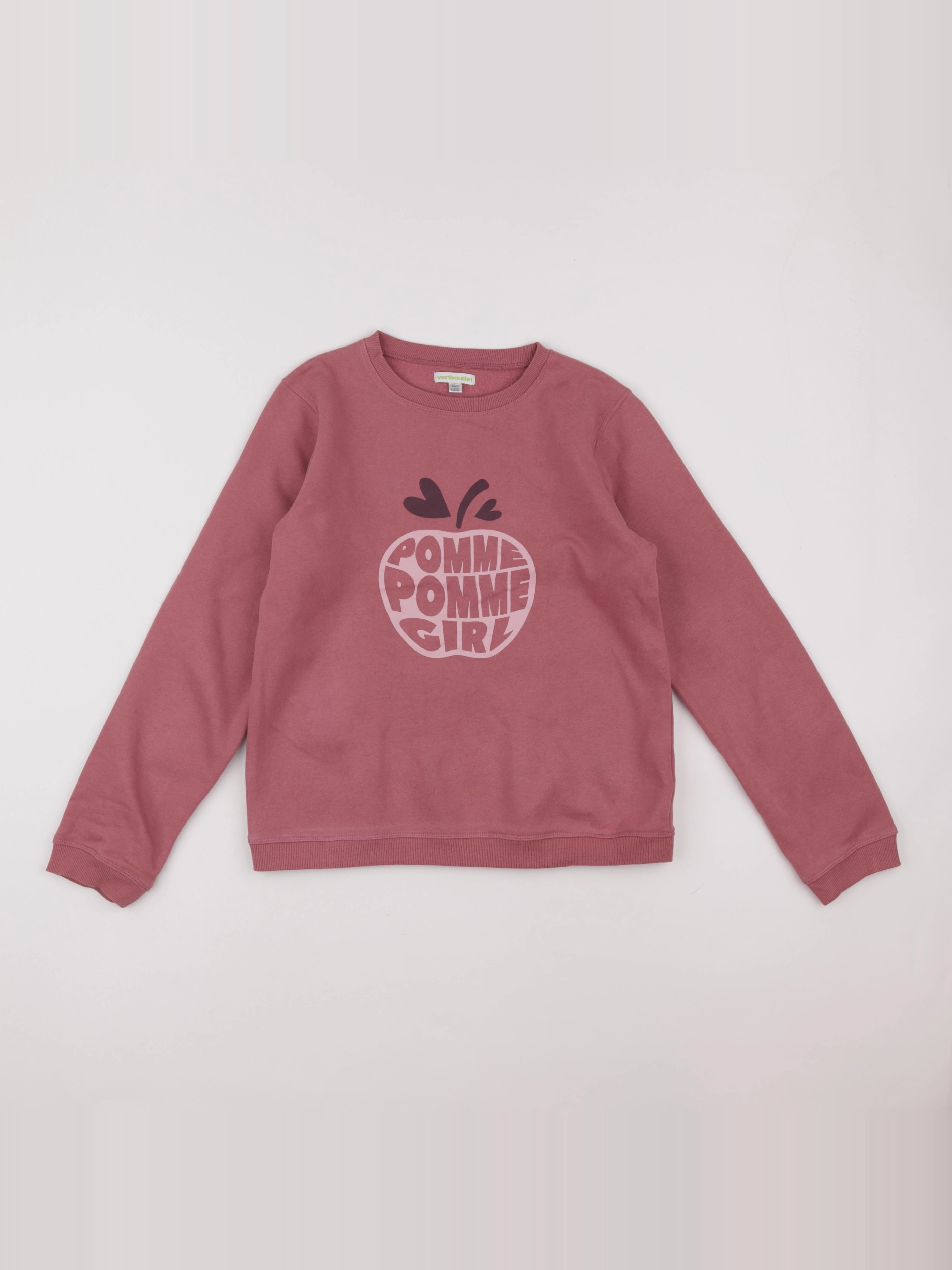 Vertbaudet - sweat rose - 12 ans