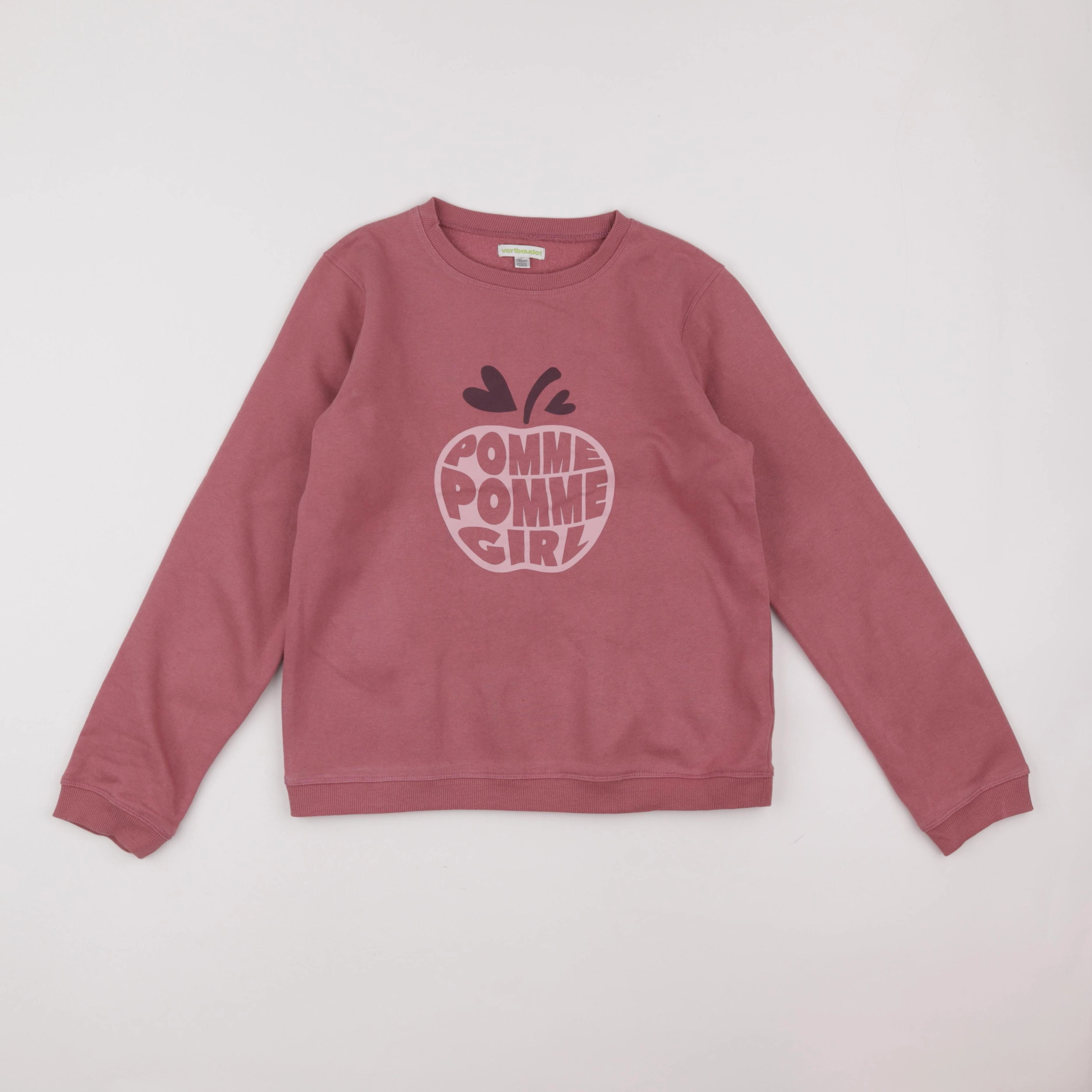 Vertbaudet - sweat rose - 12 ans