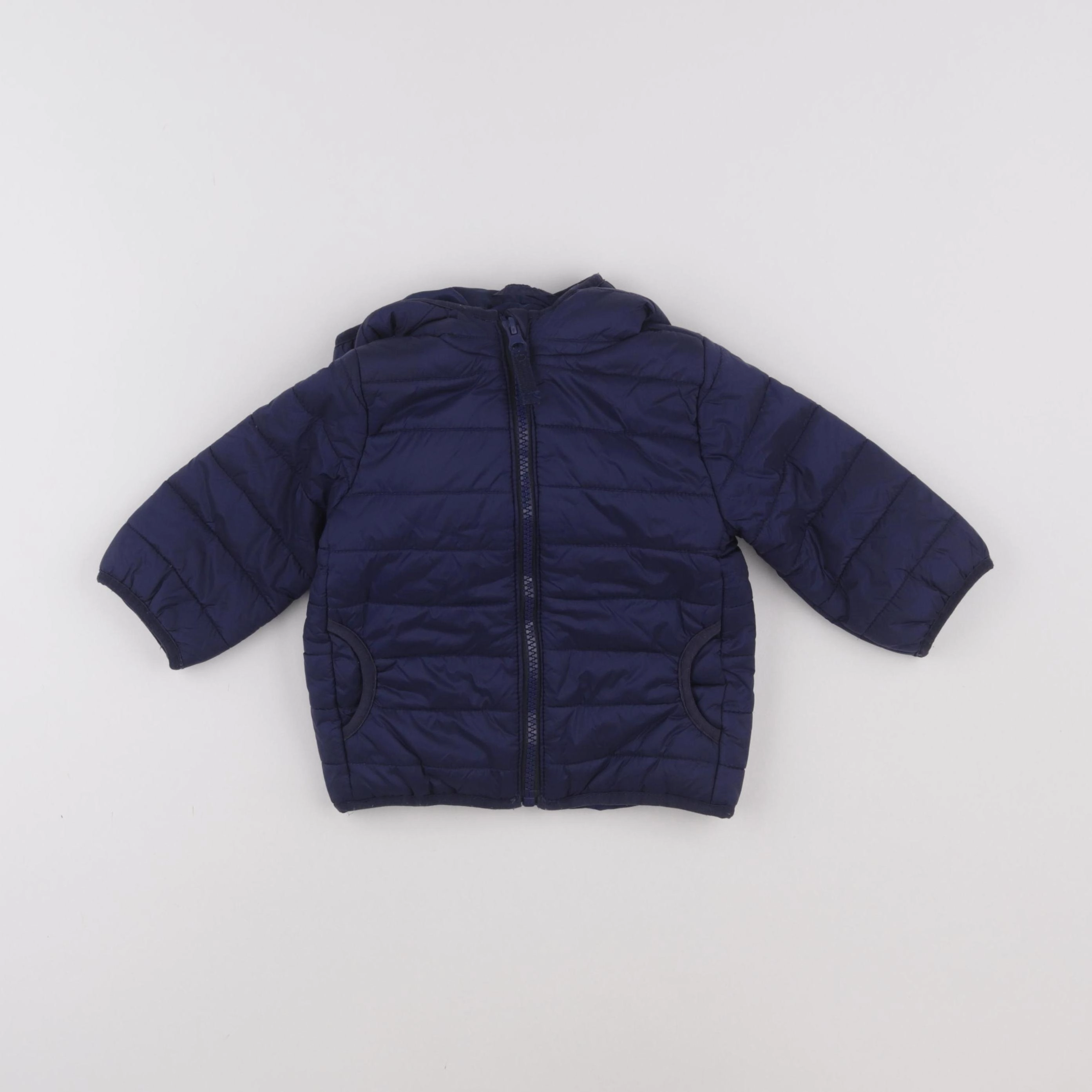 Vertbaudet - doudoune bleu - 9 mois