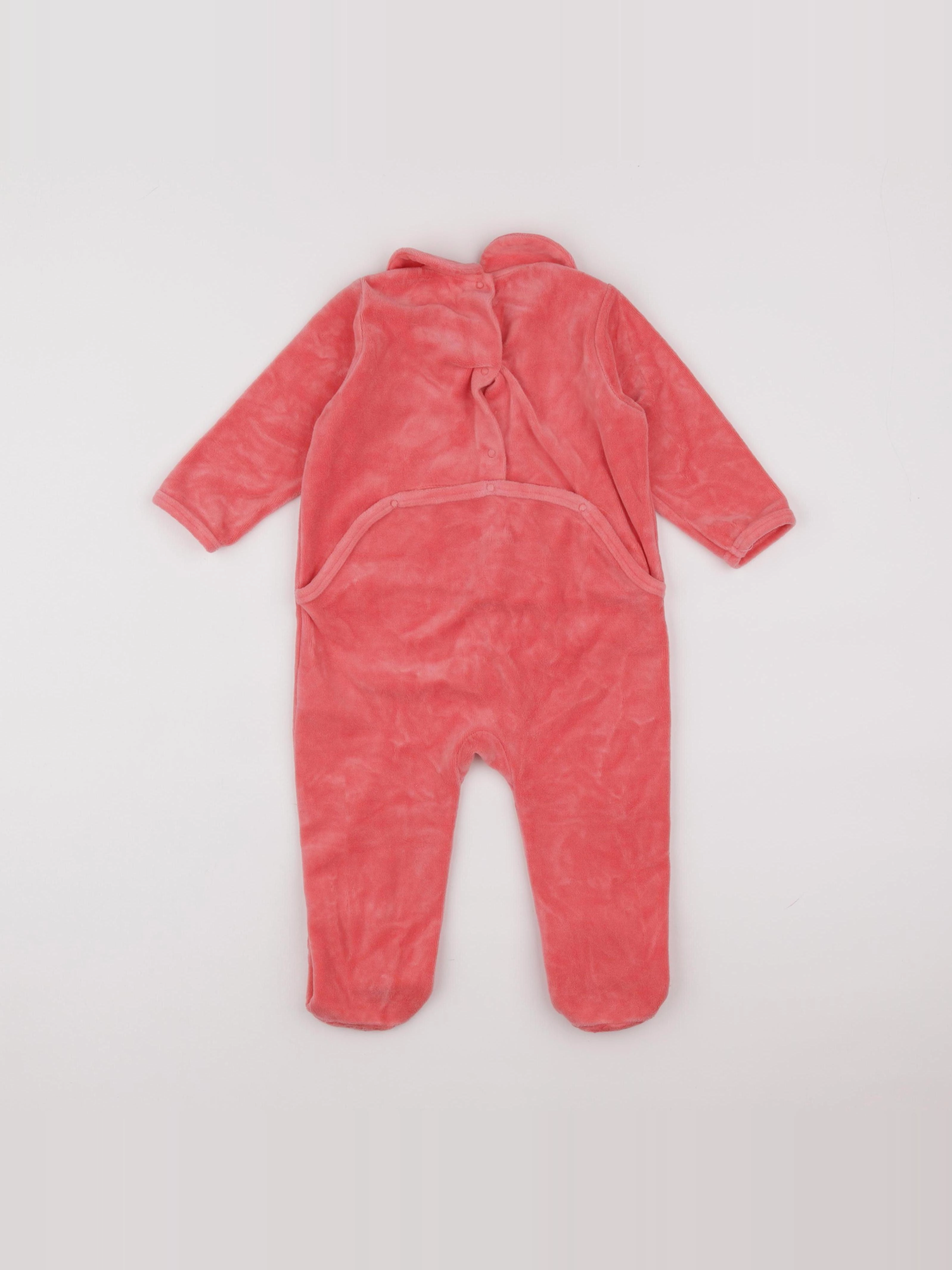 Vertbaudet - pyjama velours rouge - 18 mois