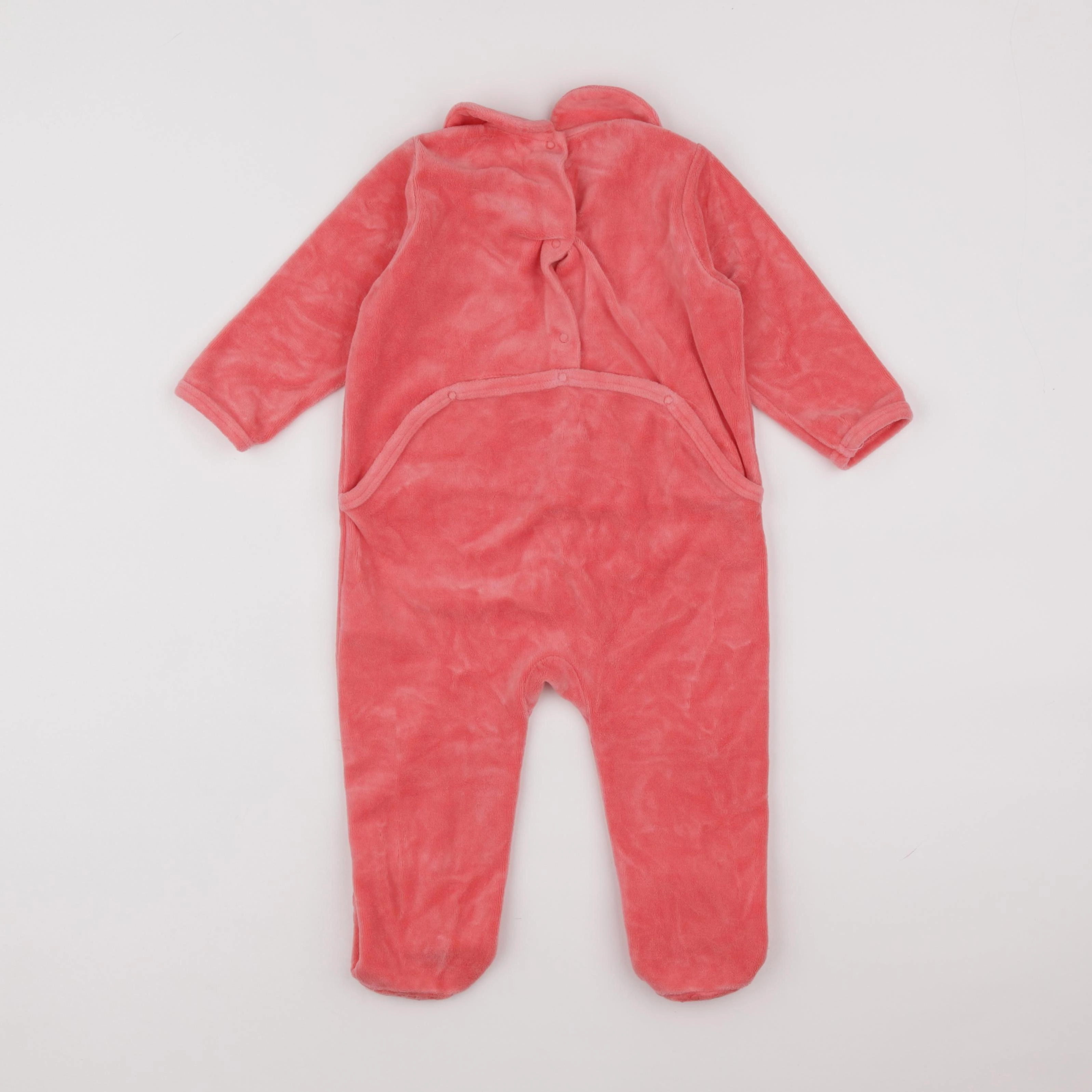 Vertbaudet - pyjama velours rouge - 18 mois