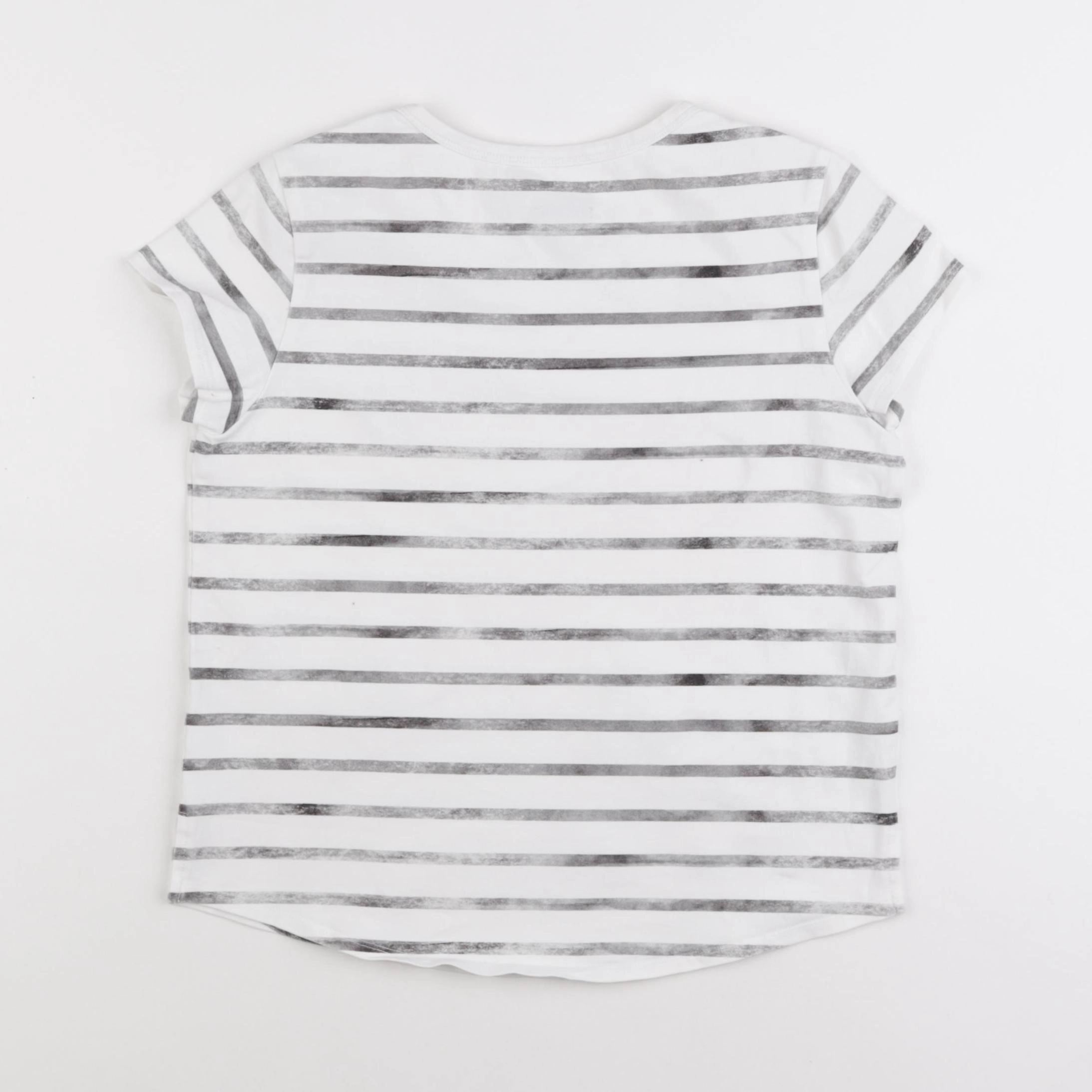 IKKS - tee-shirt blanc, gris - 10 ans