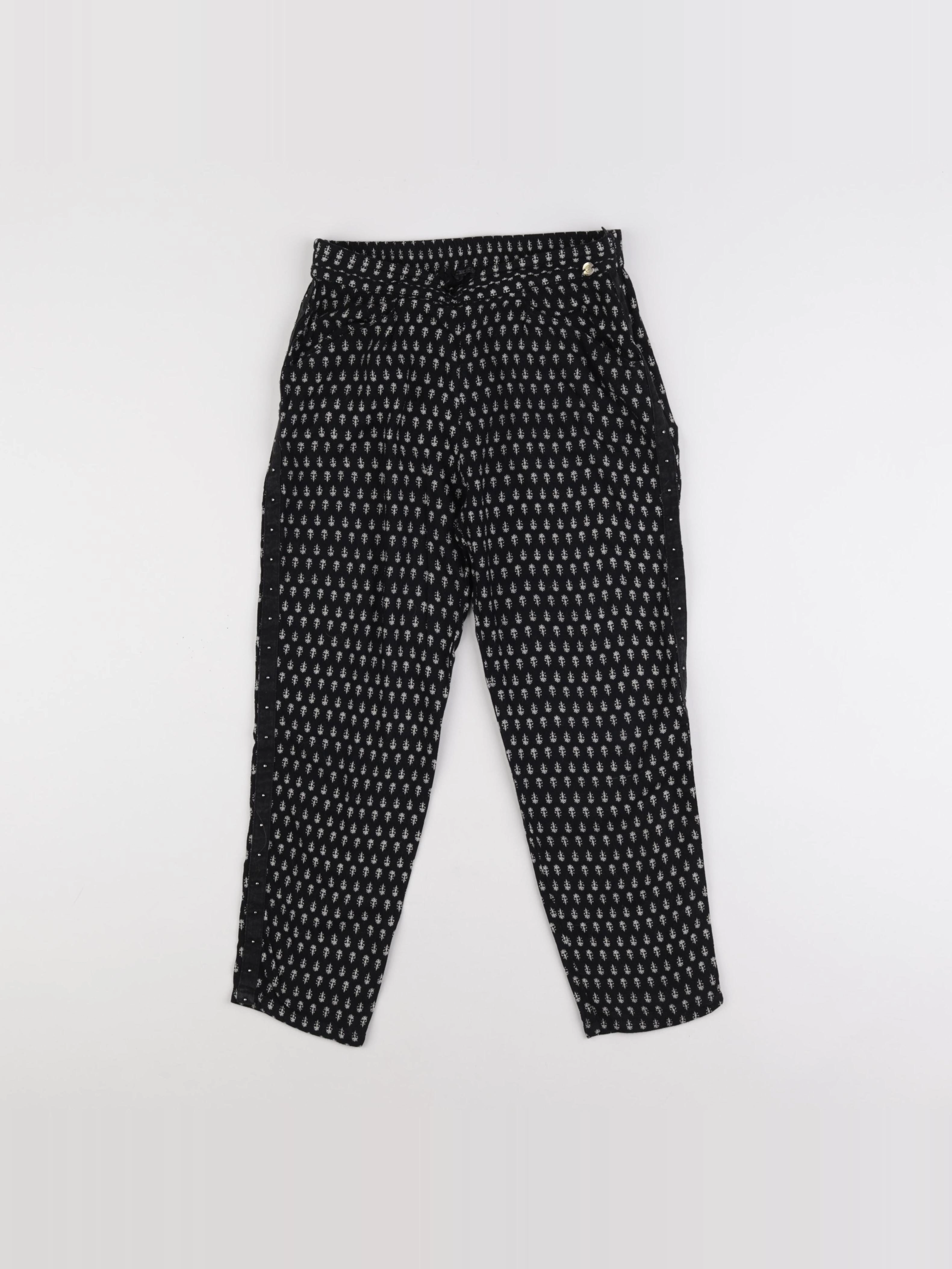 IKKS - pantalon noir, blanc - 10 ans