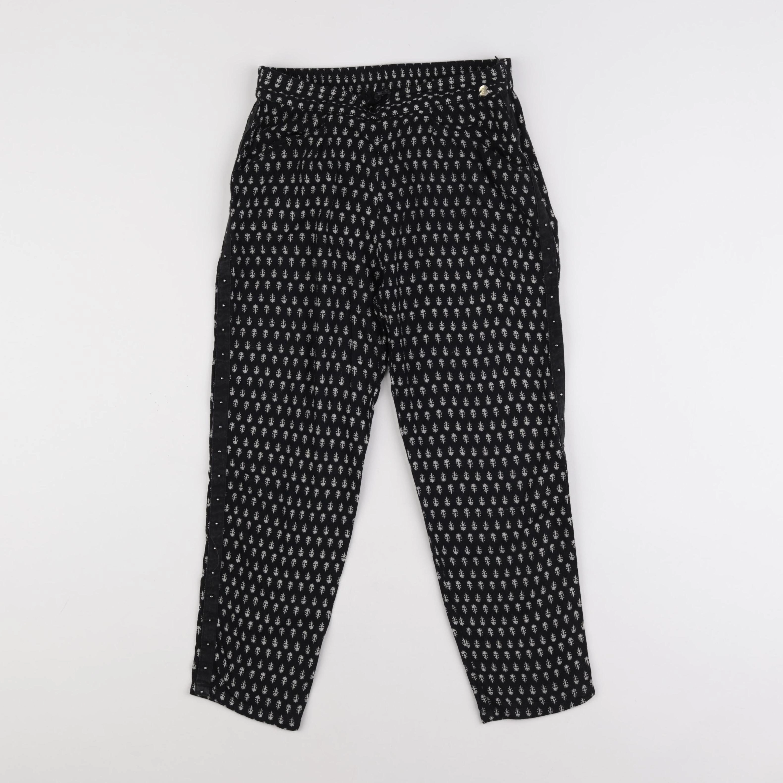 IKKS - pantalon noir, blanc - 10 ans