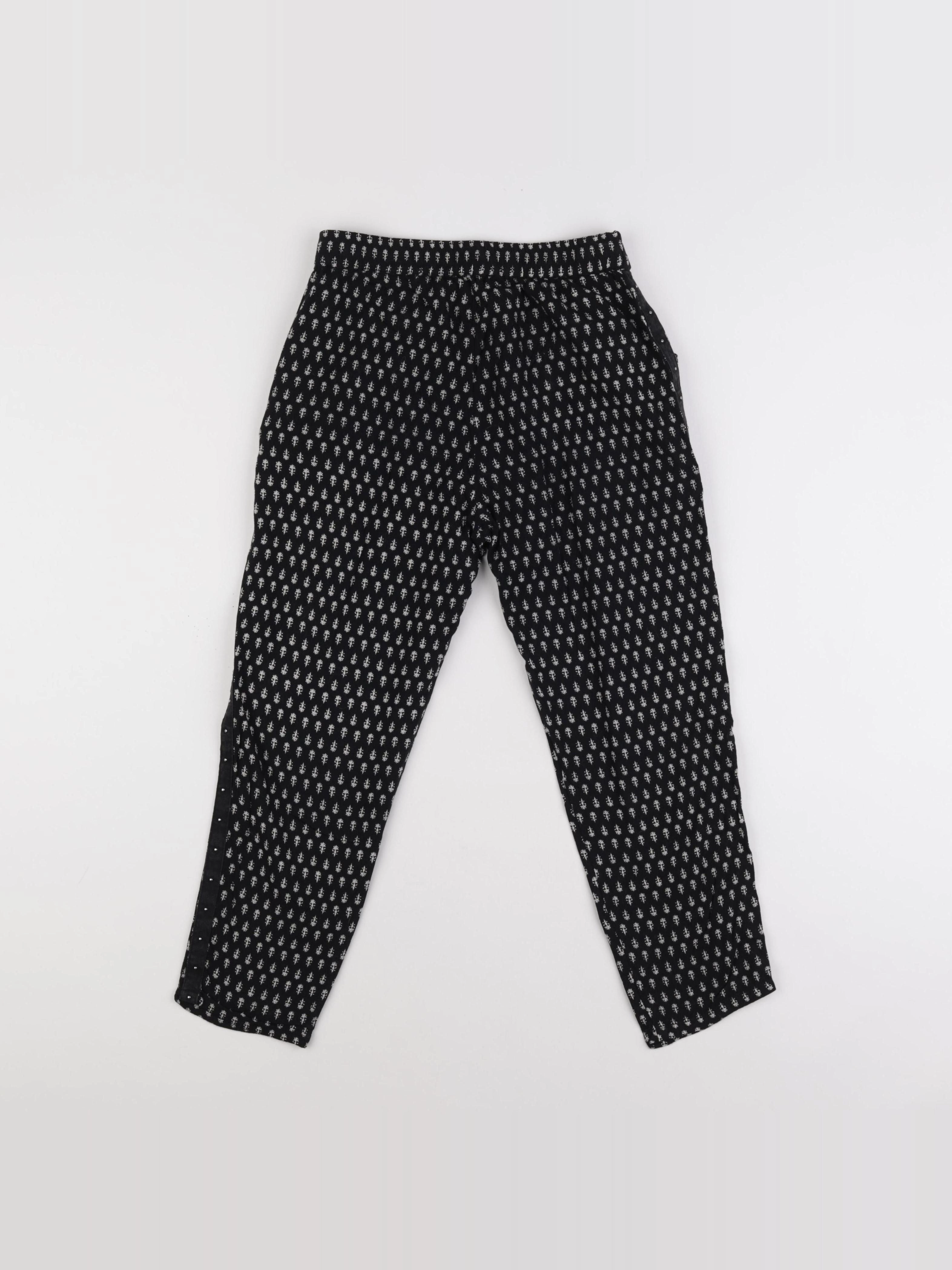 IKKS - pantalon noir, blanc - 10 ans