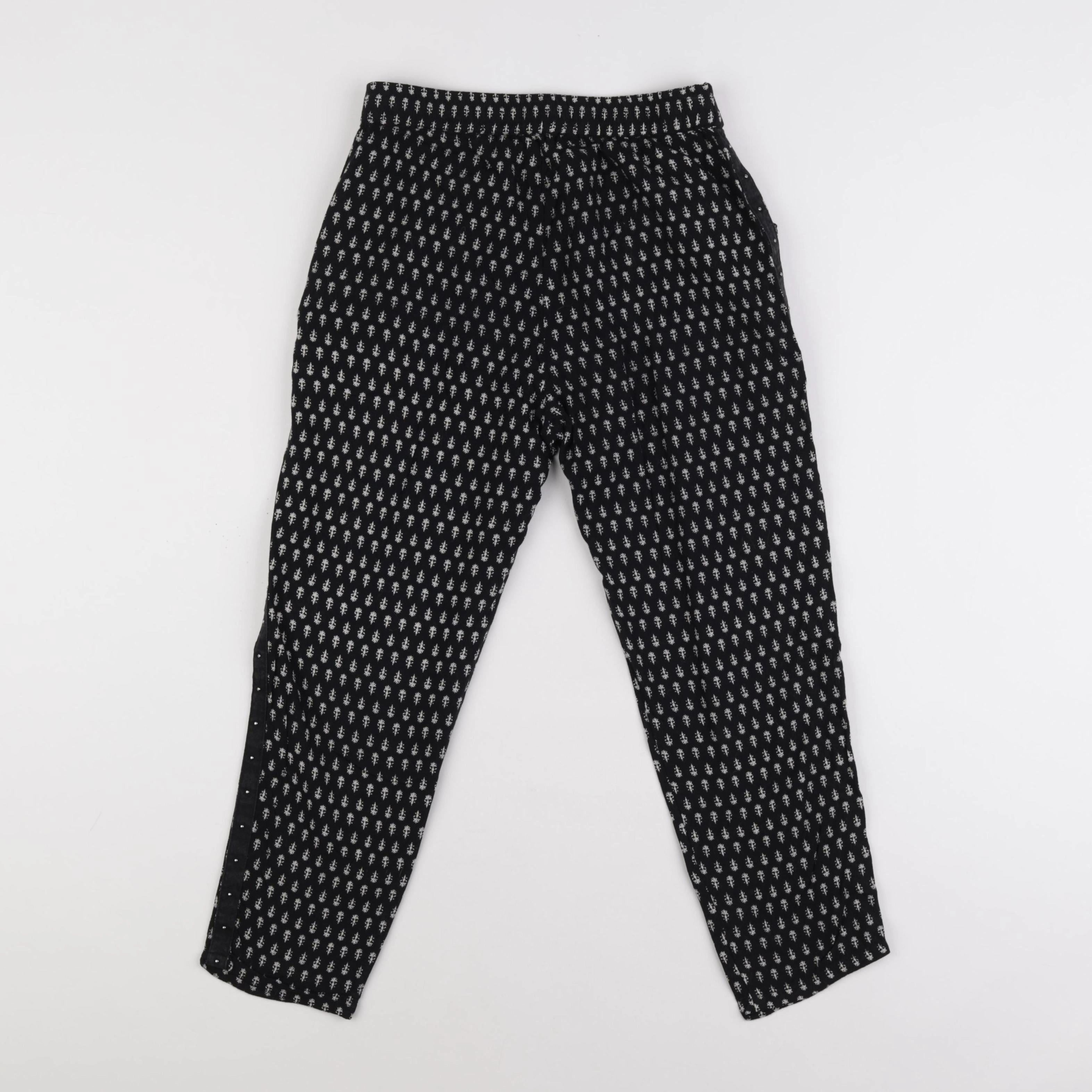 IKKS - pantalon noir, blanc - 10 ans
