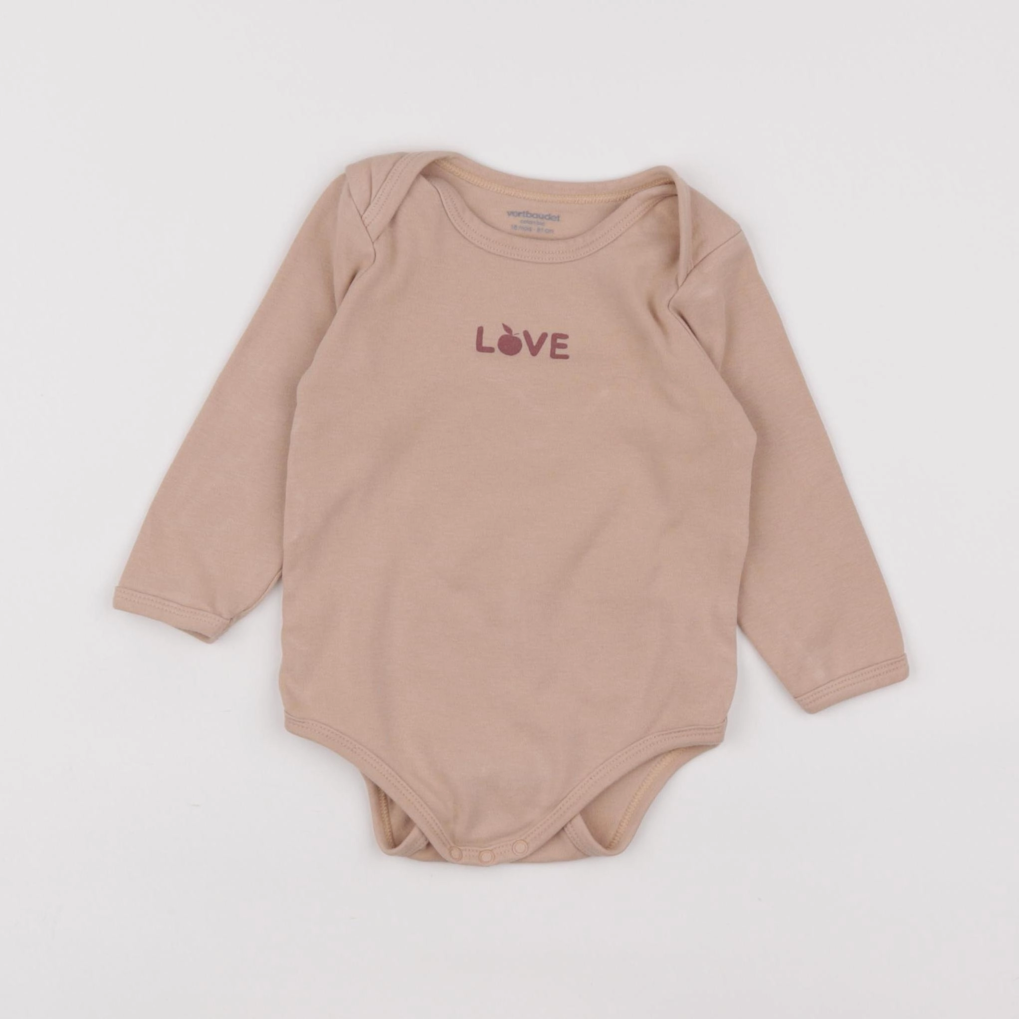 Vertbaudet - body marron - 18 mois