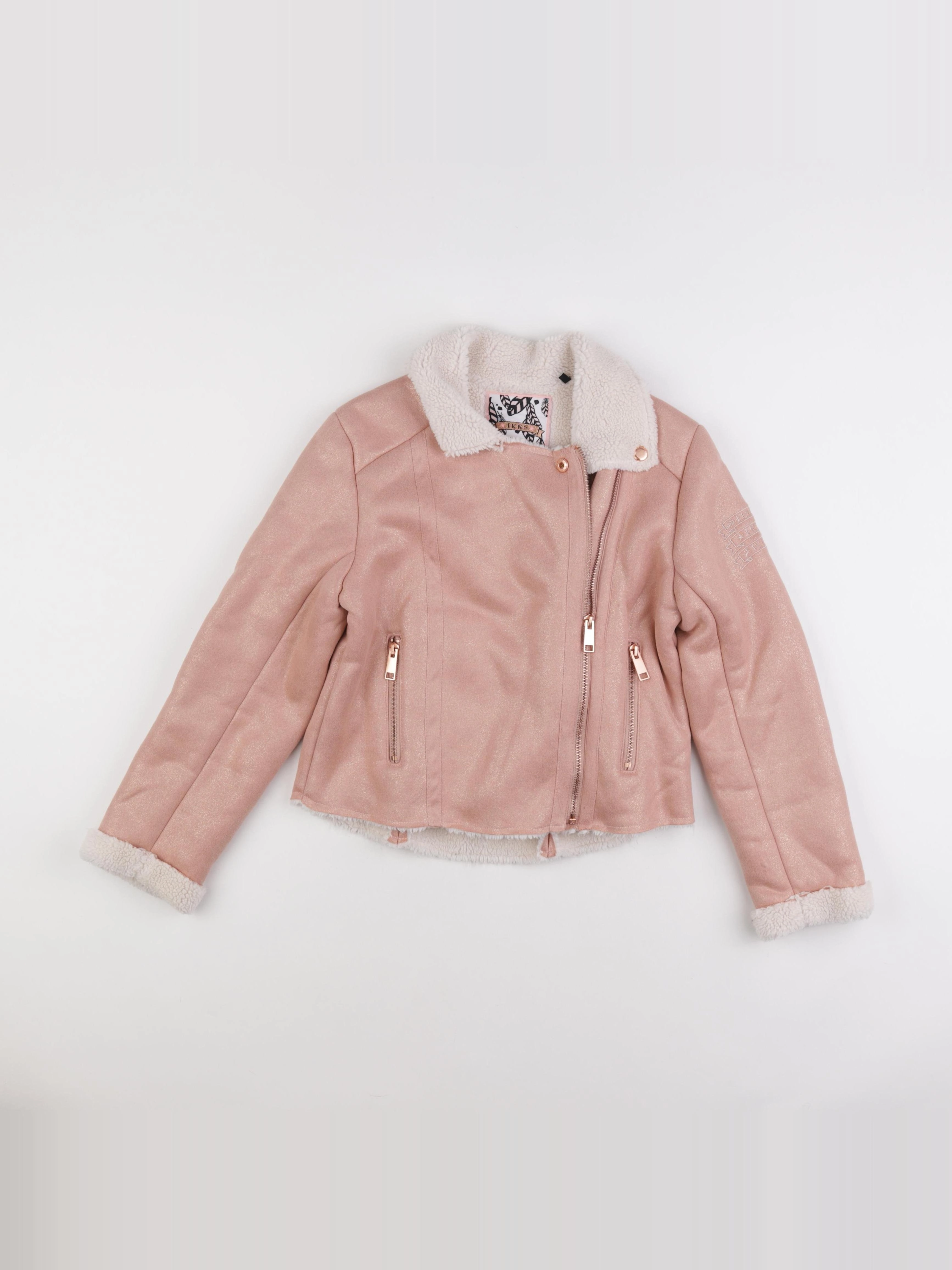 IKKS - veste rose, or - 10 ans