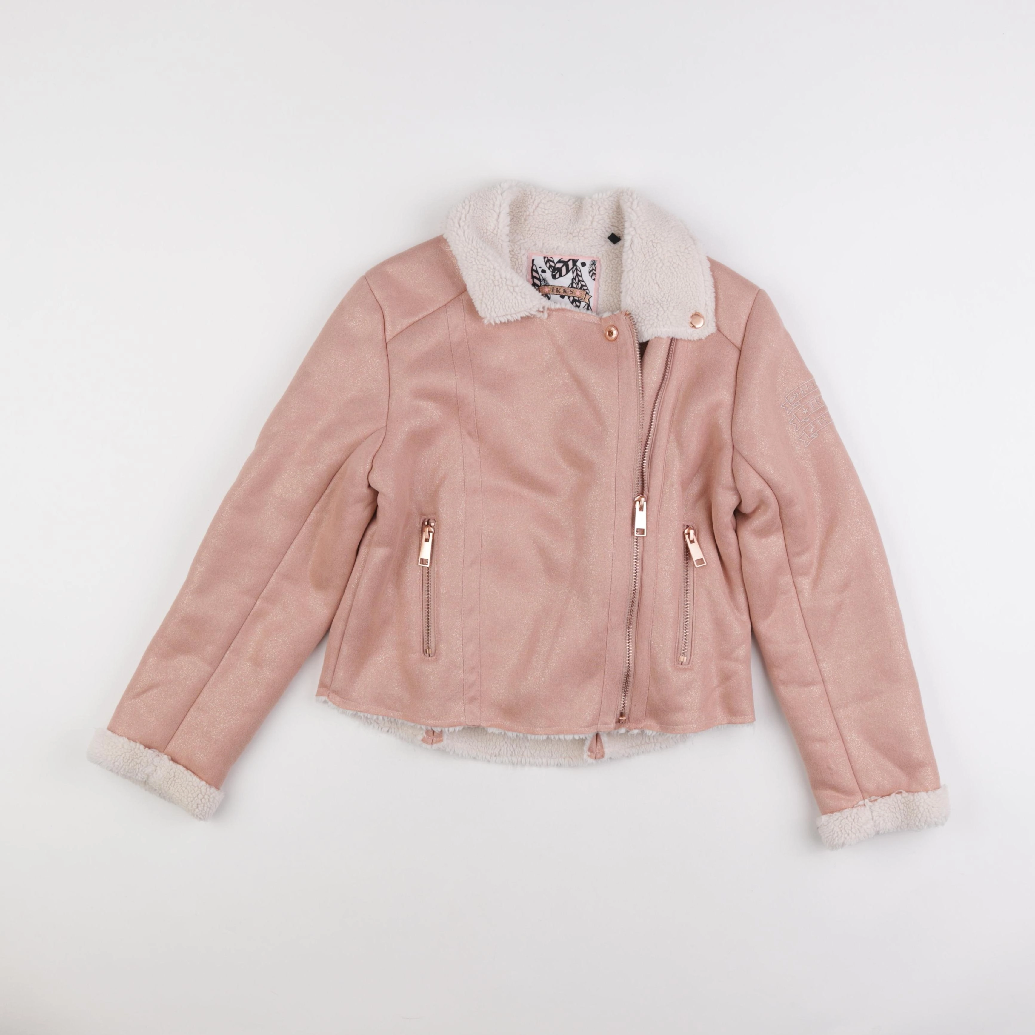 IKKS - veste rose, or - 10 ans